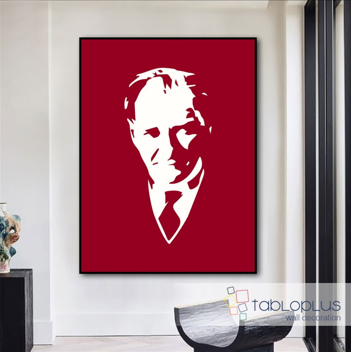 Atatürk Kırmızı Portre Kanvas Tablo