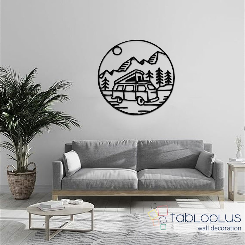 Karavanda Yolculuk Metal Tablo