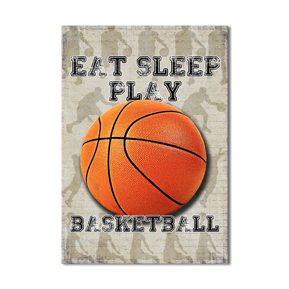 Eat Sleep Basketball Kanvas Tablo