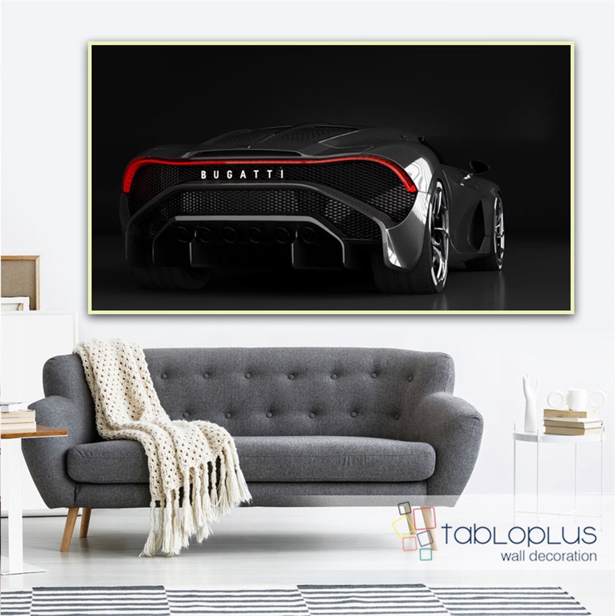 Bugatti Arka Görüntü Kanvas Tablo