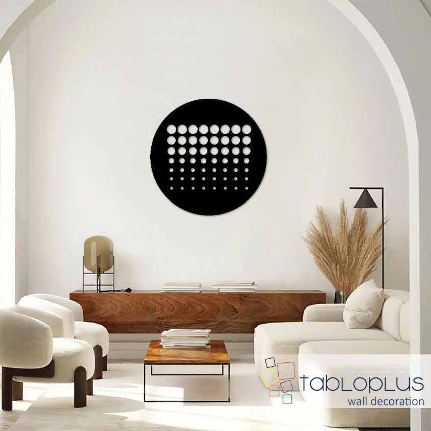 Süzülen Noktalar Metal Tablo