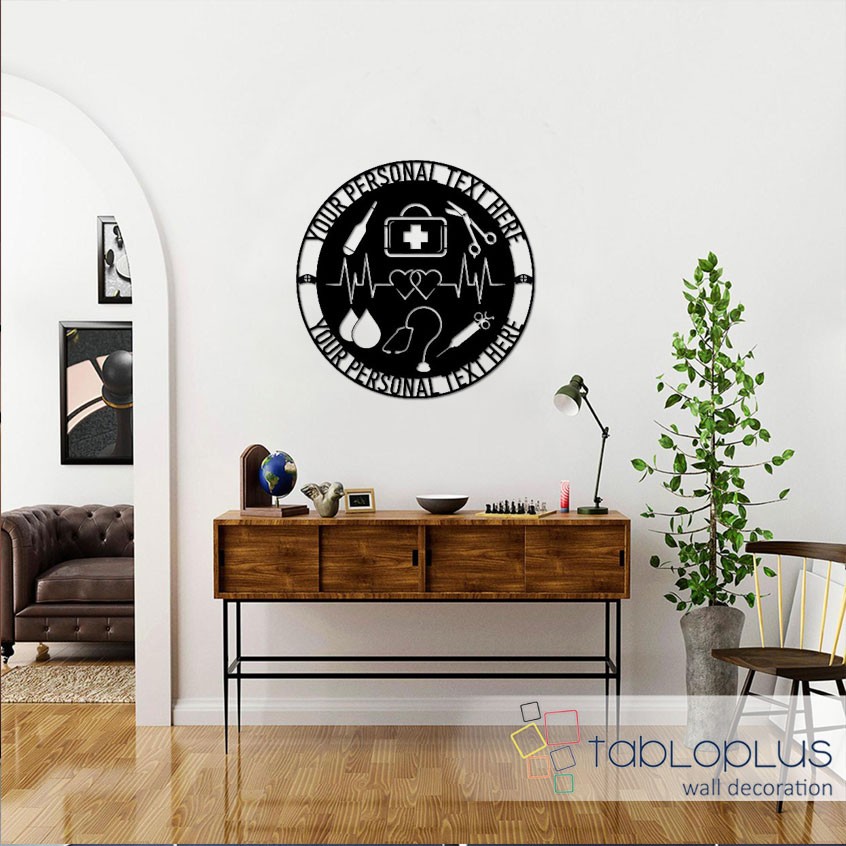 Sağlık Temaları Metal Tablo