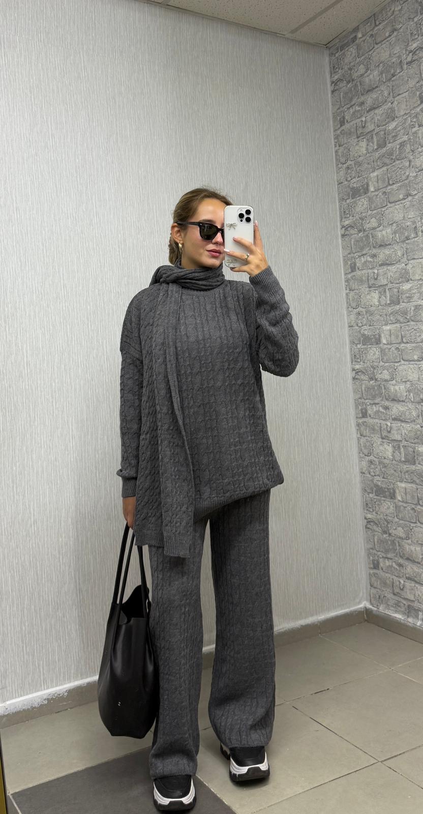 Atkılı Takım 3 Parça - Antrasit