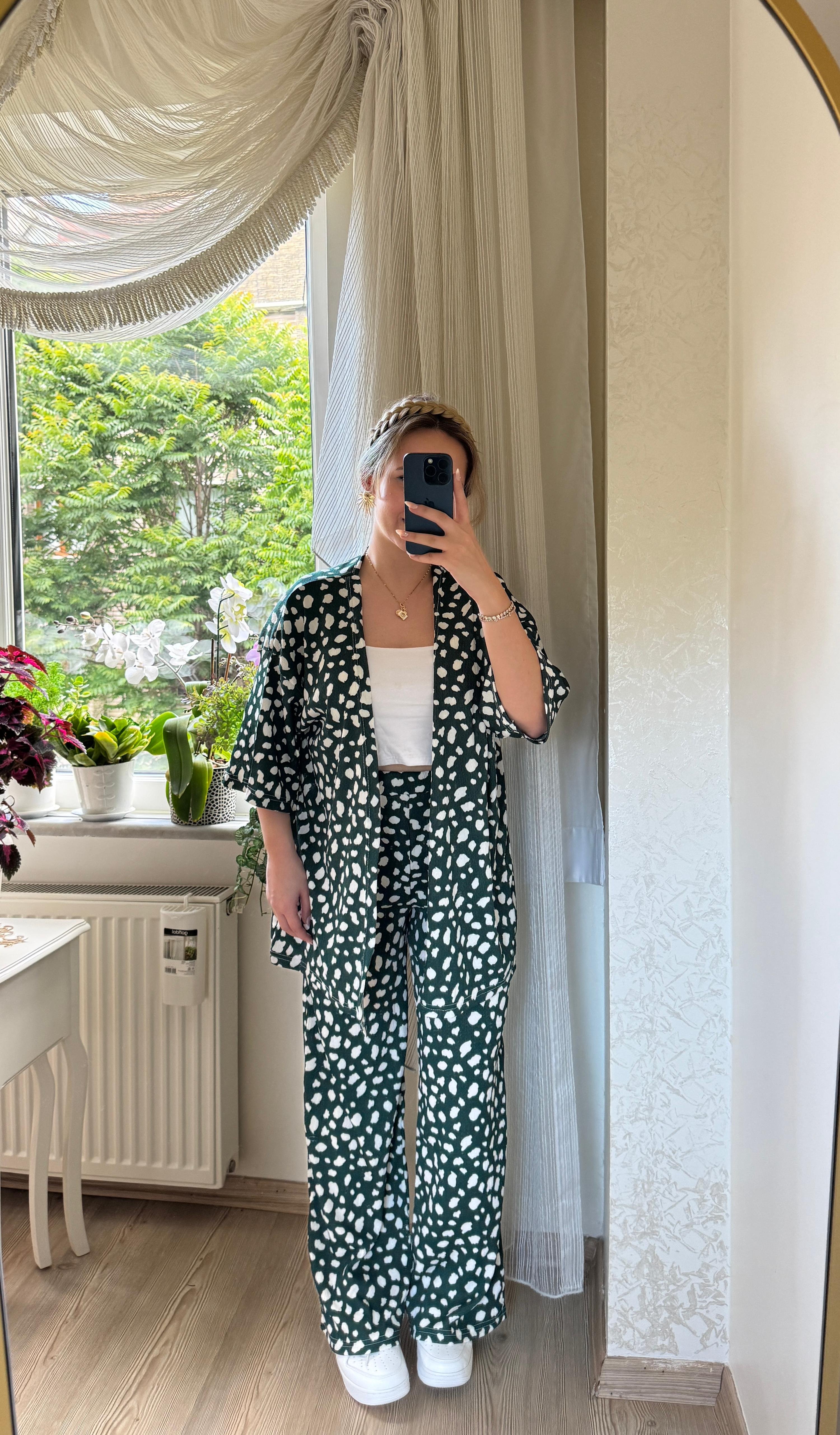 Kimono Takım - Zebra Desen Haki
