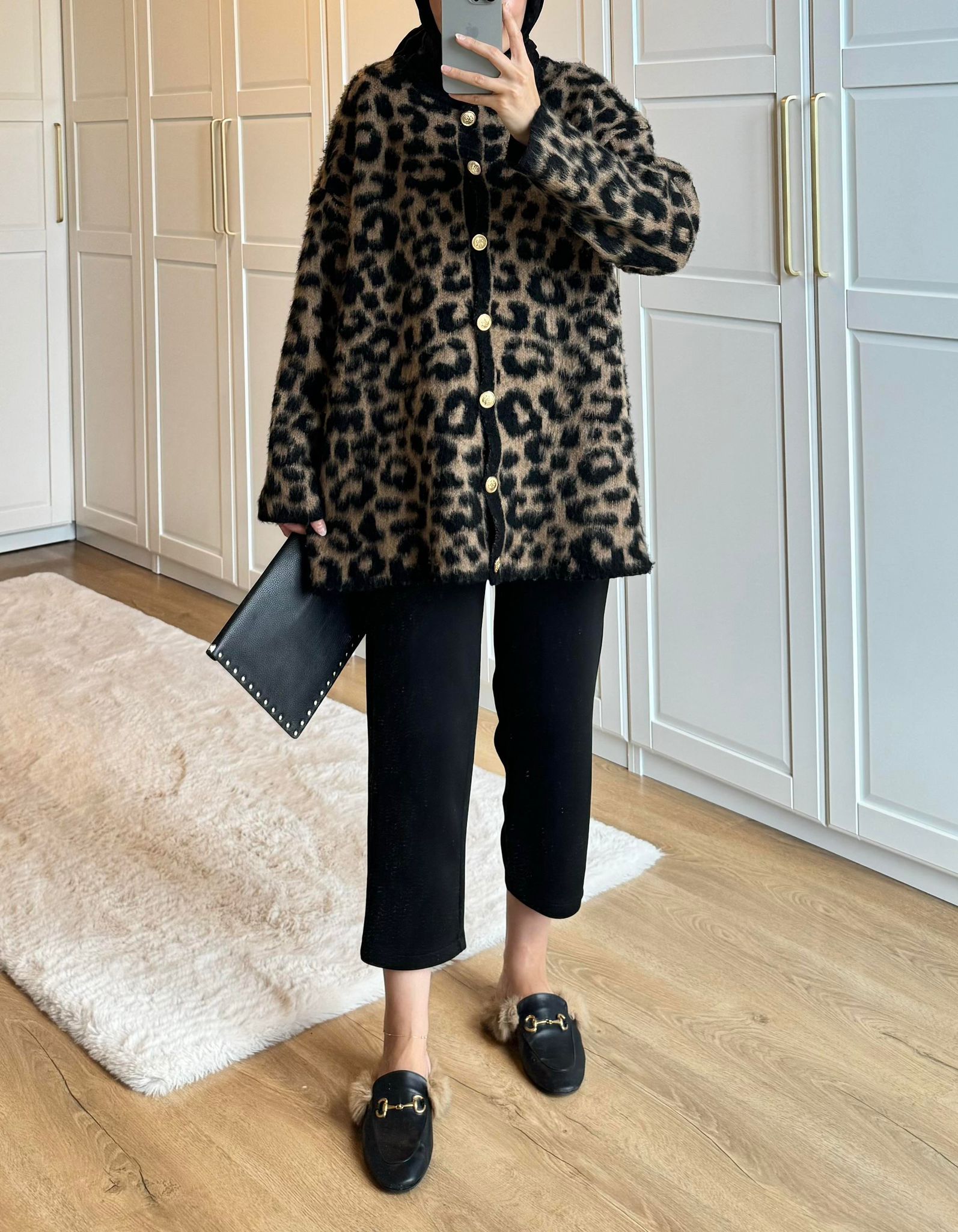 Meyyo Leopar Desenli Hırka