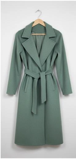 Kaşe Kaban - Mint Yeşili