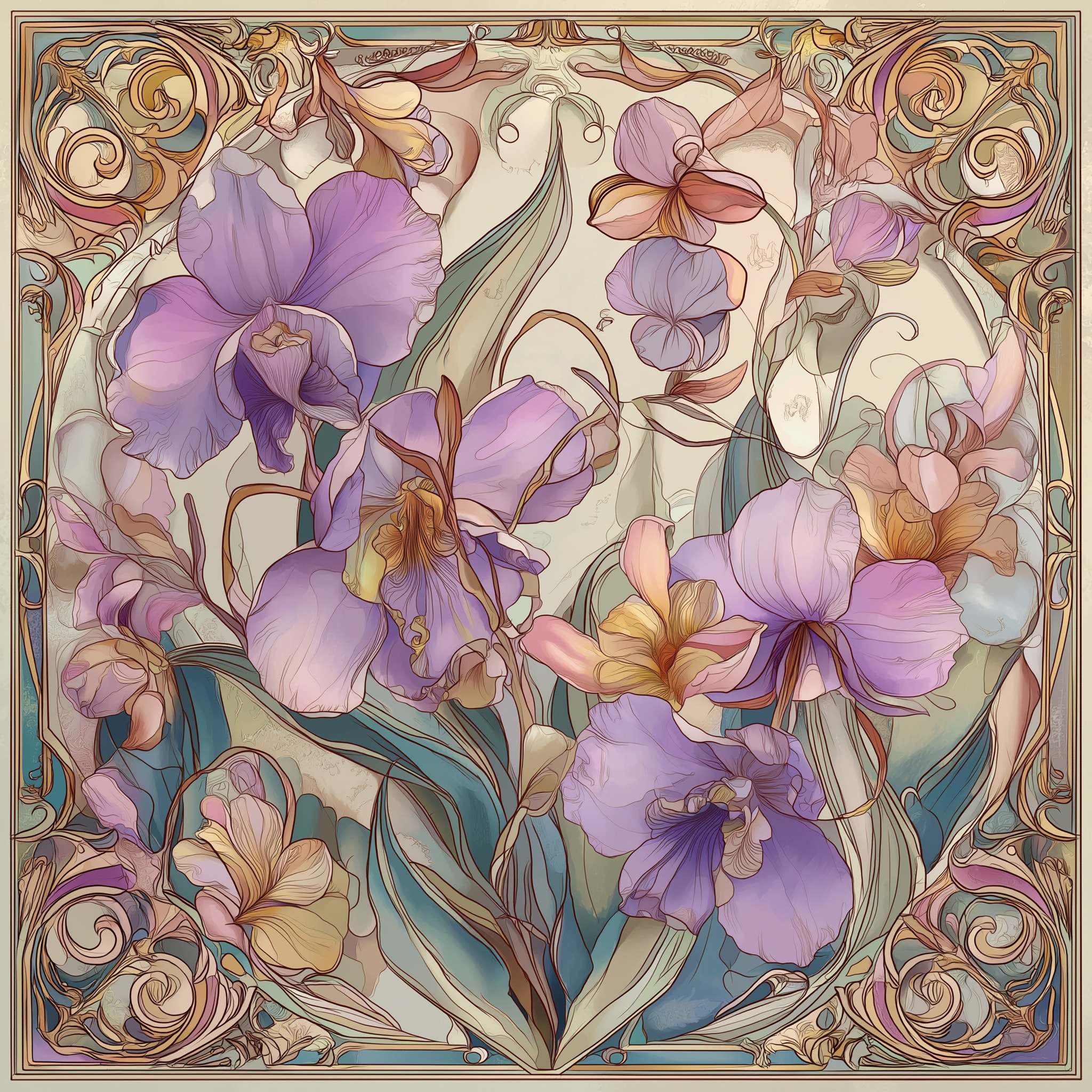 Fleur de Lune Twill Saten Eşarp