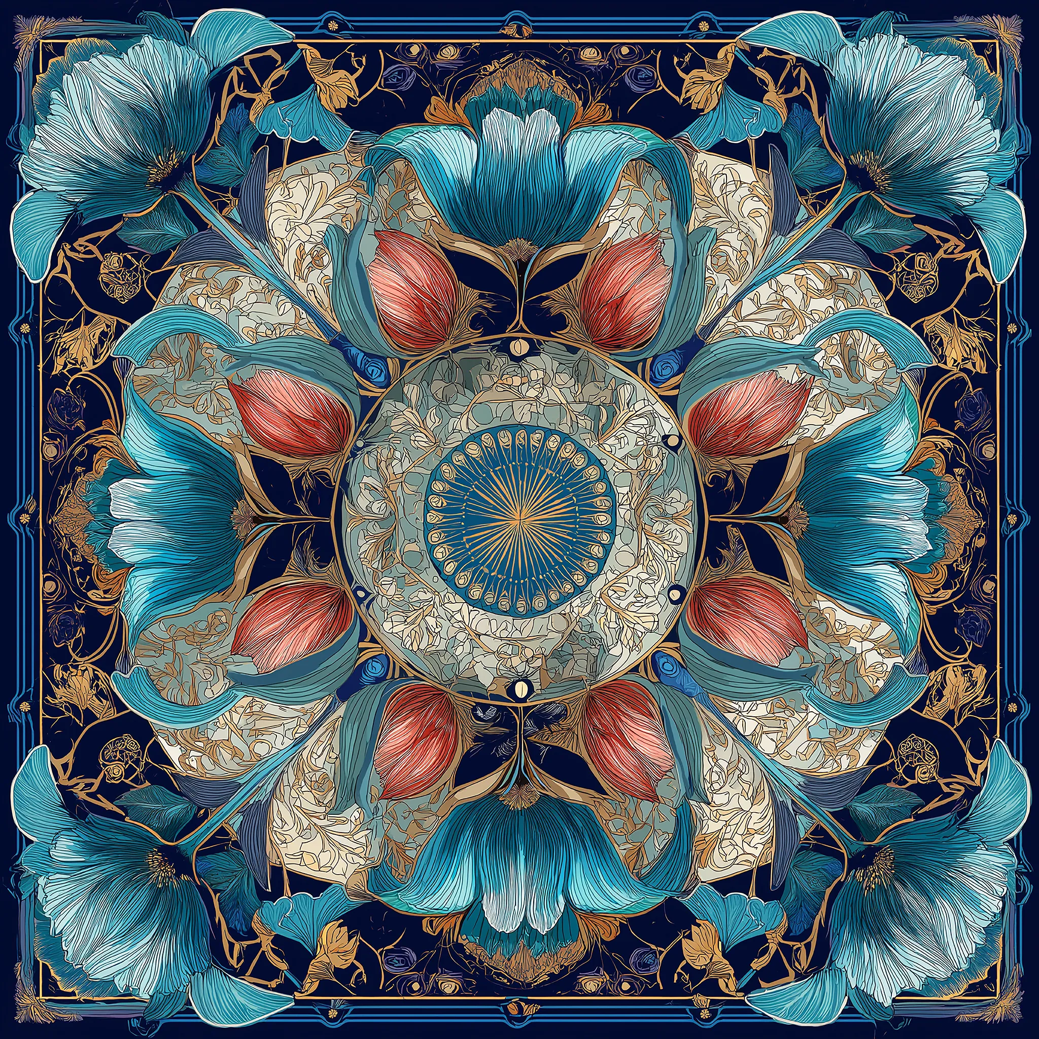 Rêve Ceruleén İpek Fular | Pure Paris