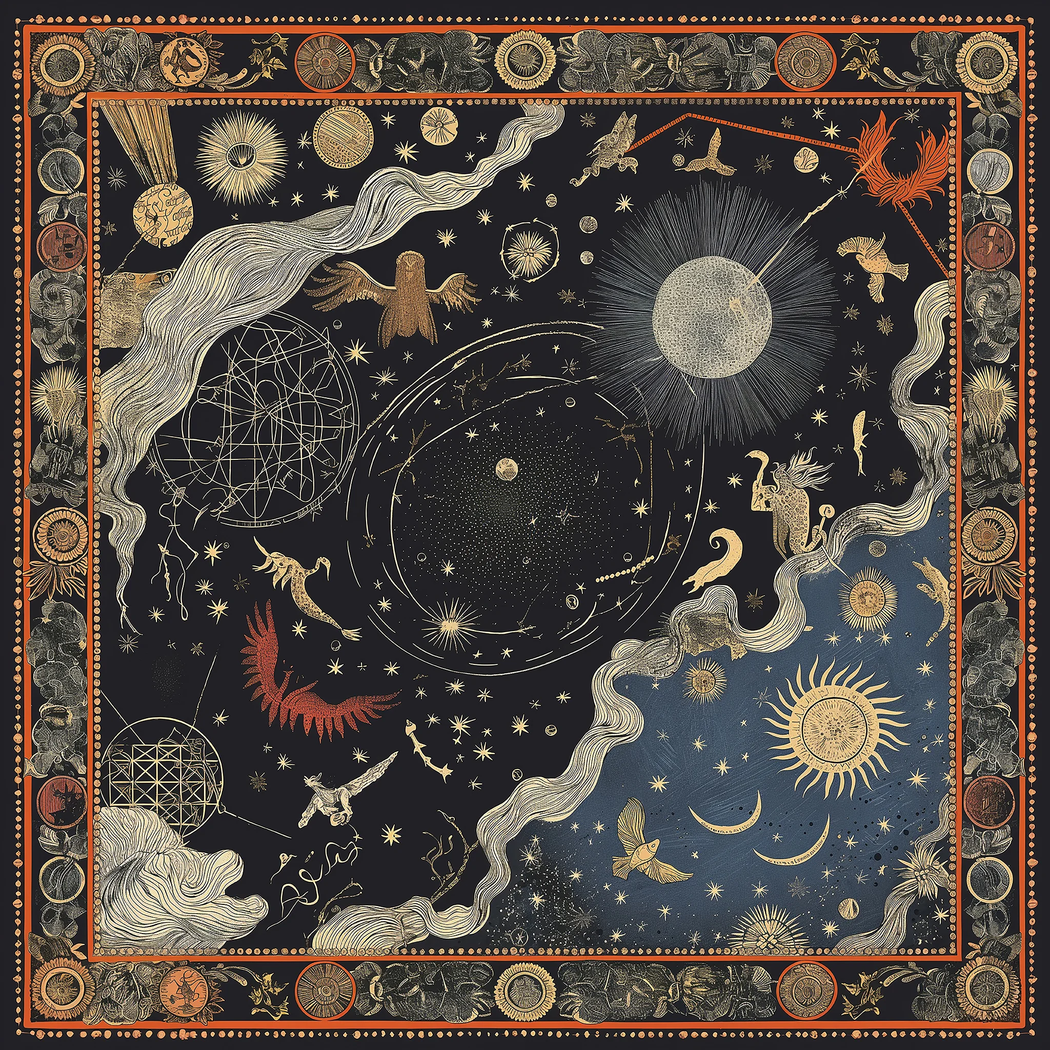 Noctis Solis İpek Fular | Pure Paris