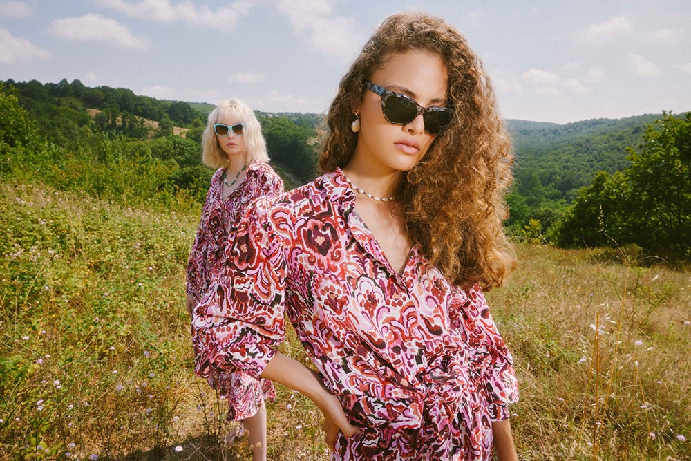 Pink Bouquet Shirt Dress