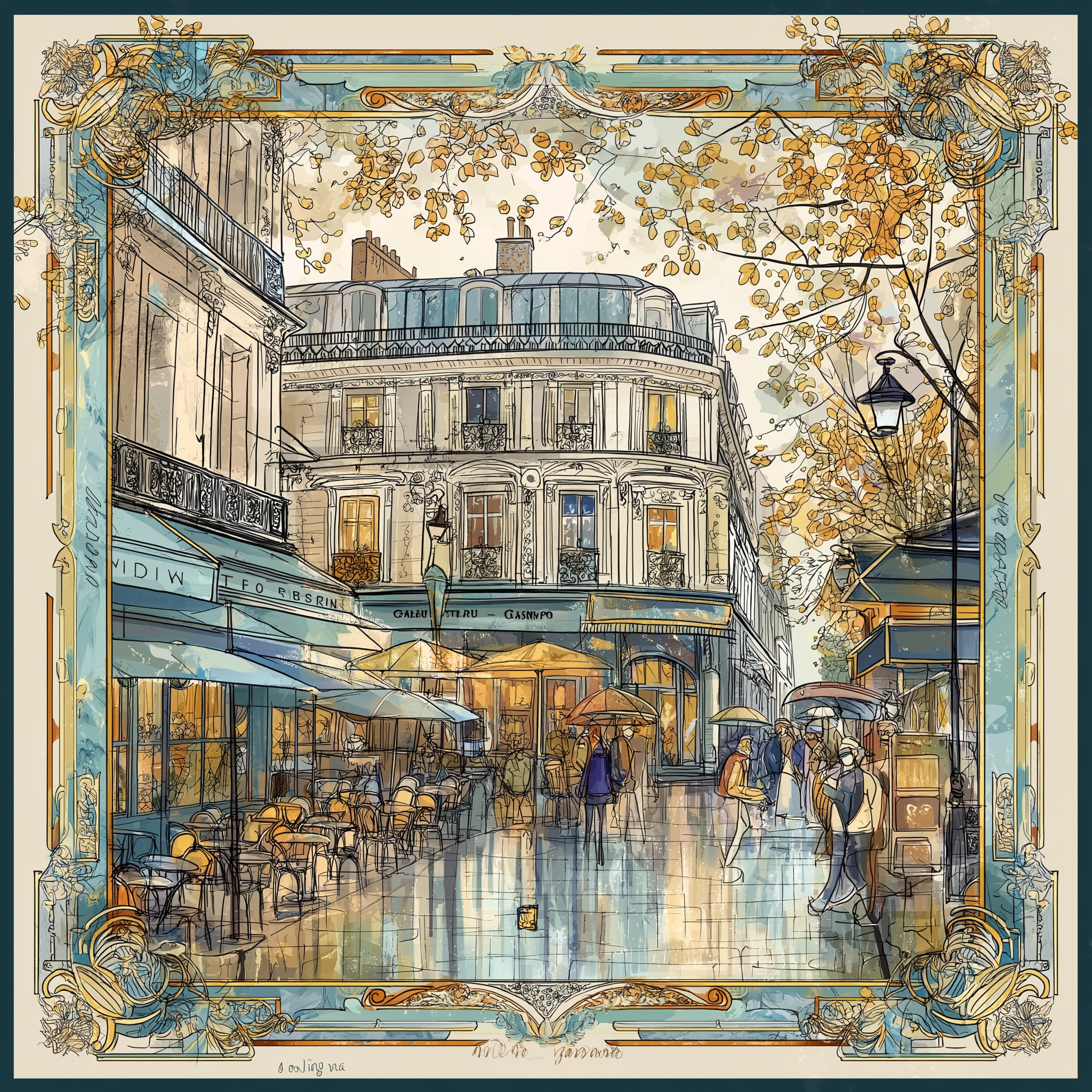 Saint-Germain Twill Saten Eşarp 
