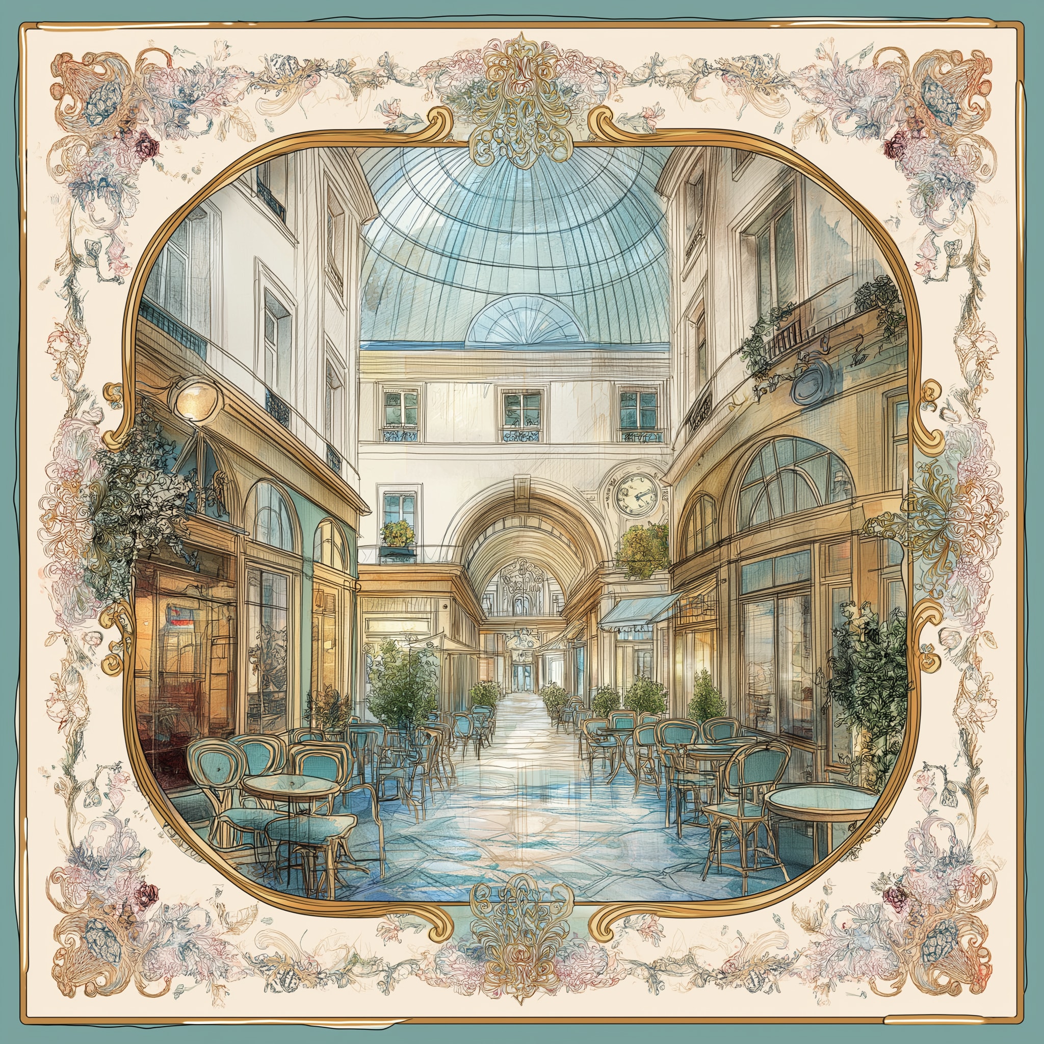 Galerie Vivienne Bleue Twill Saten Eşarp 