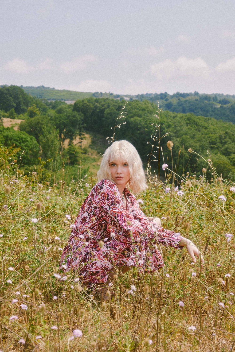 Pink Bouquet Shirt Dress