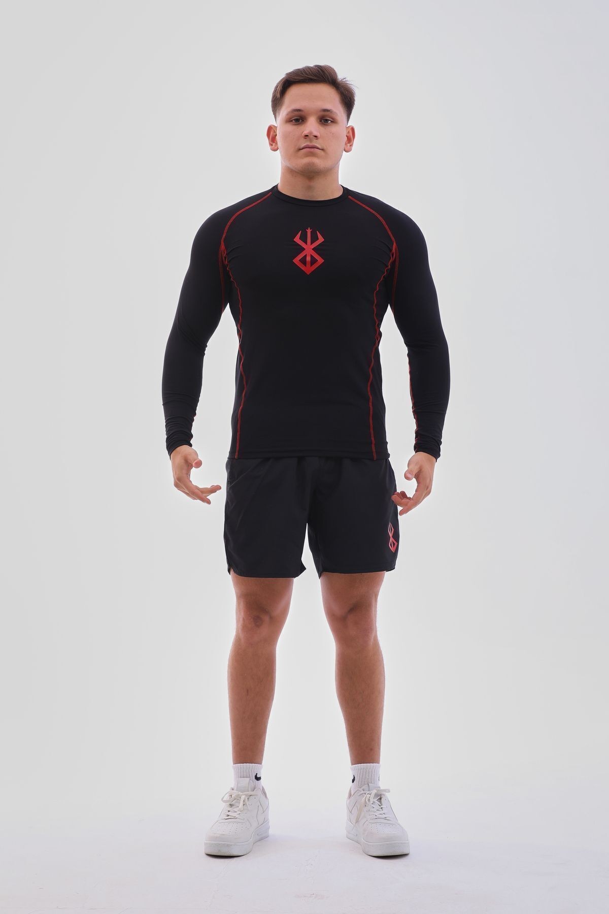 Erkek Spor Body Berserk Anime Compression T-shirt Fit Esnek