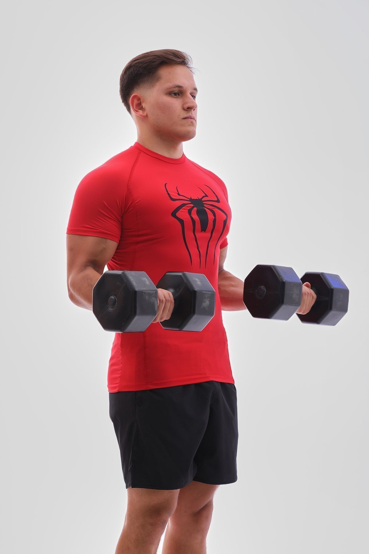 Spiderman Compression Tshirt Kırmızı Spor Tişörtü Body