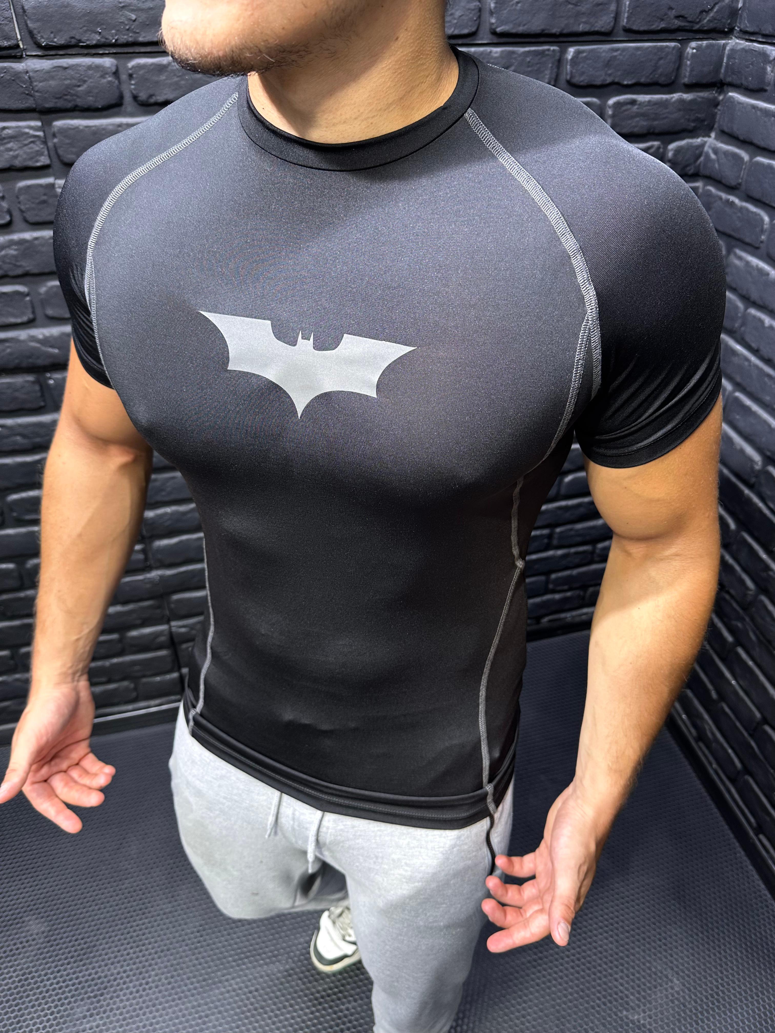 Batman Compression T-Shirt - Siyah - Gri Reflektör