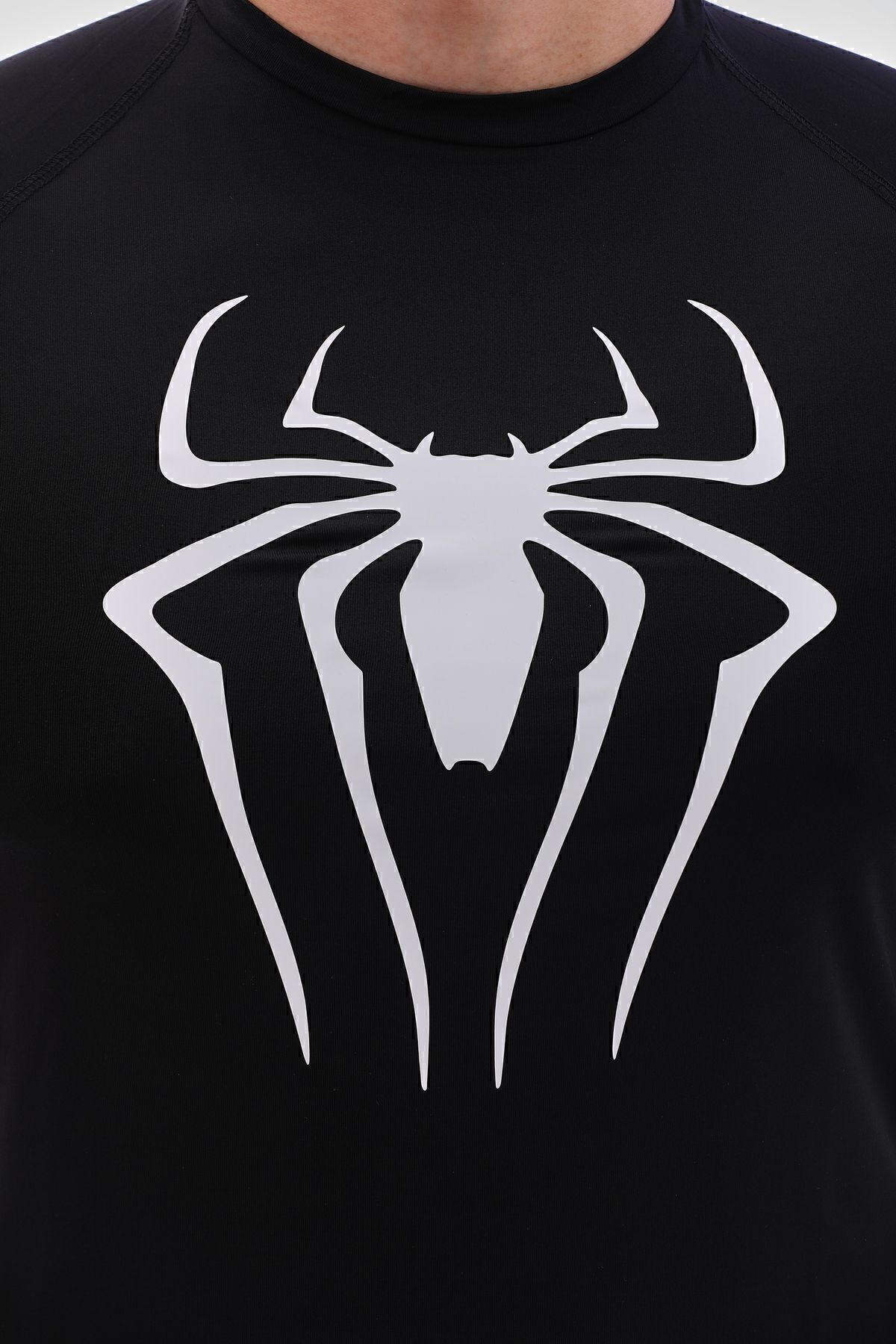 Örümcek Compression Tshirt Siyah Spor Tişört