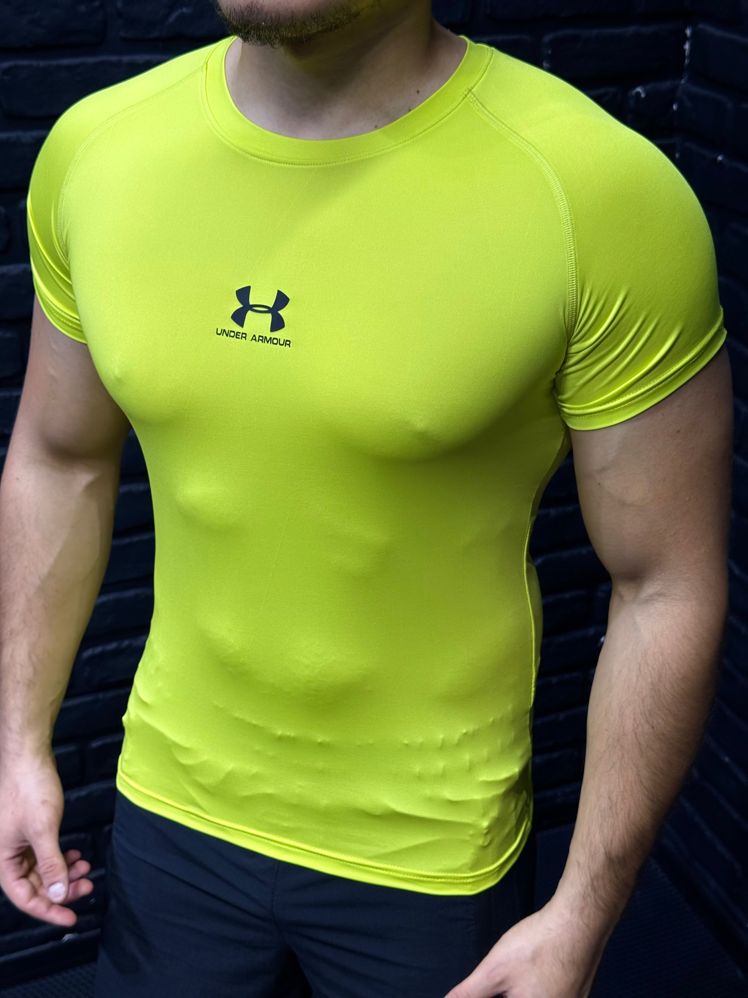 Under Armour Compression T-Shirt - Neon Sarı