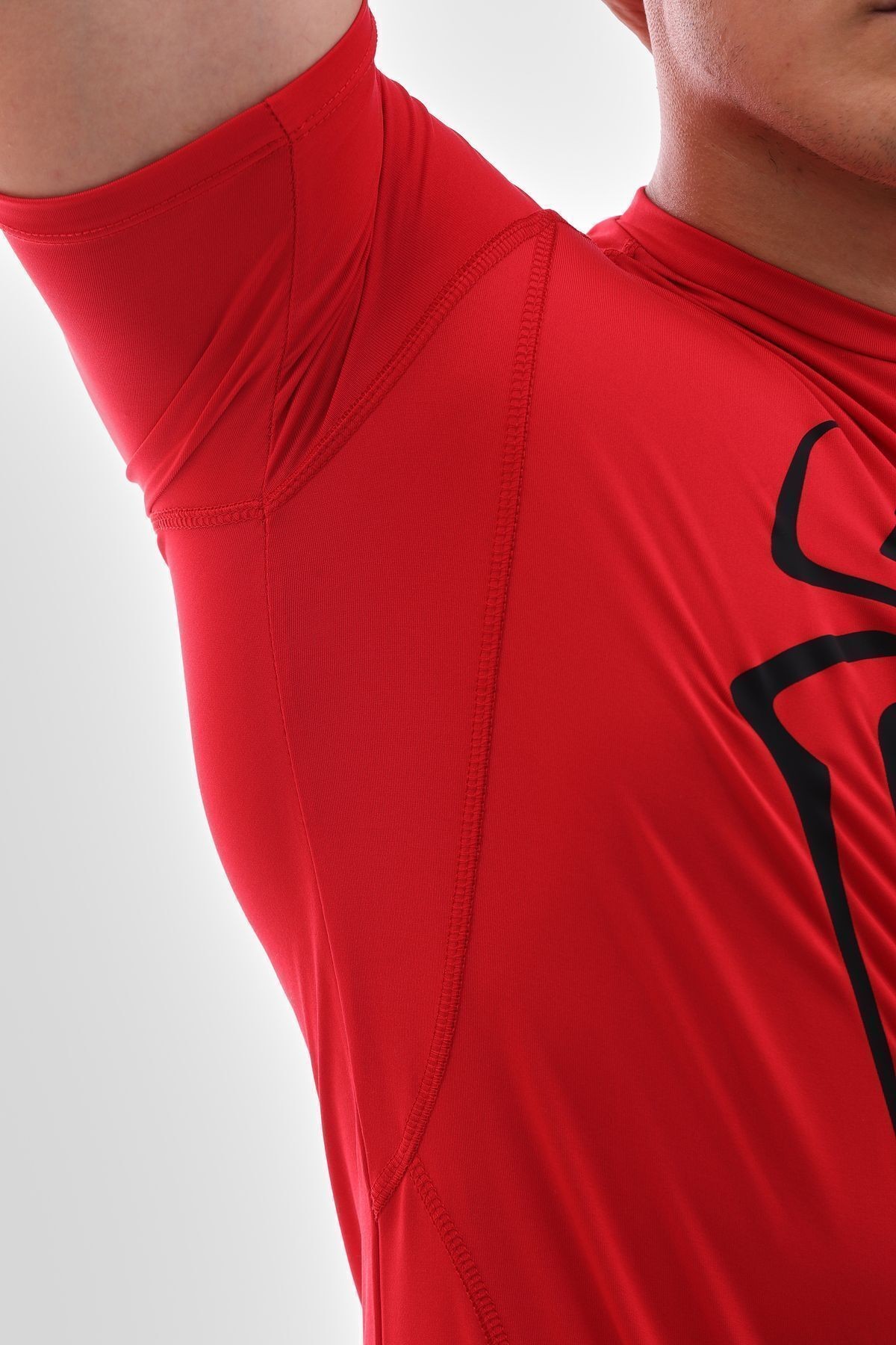 Spiderman Compression Tshirt Kırmızı Spor Tişörtü Body