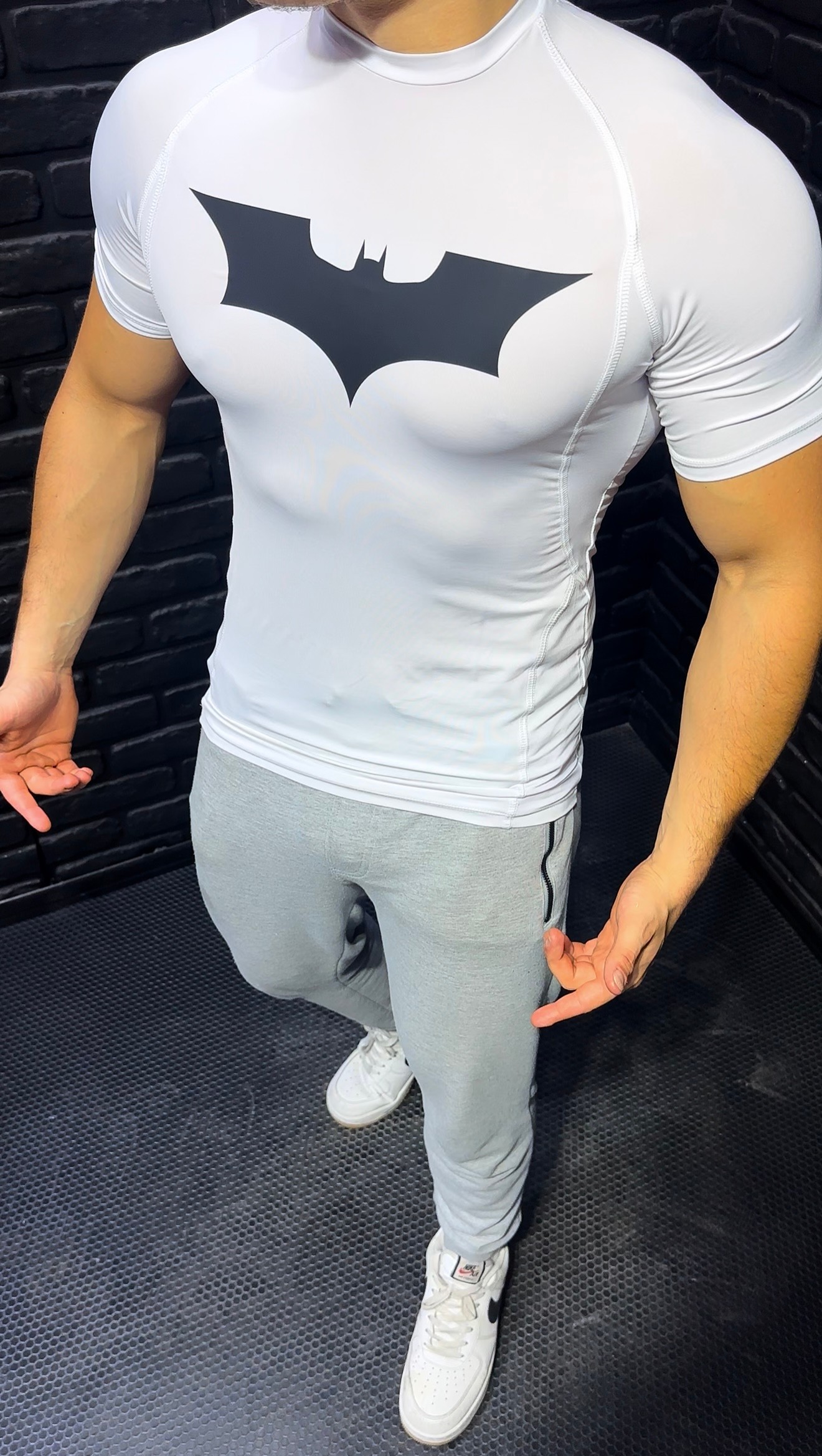 Batman Compression T-Shirt - Beyaz