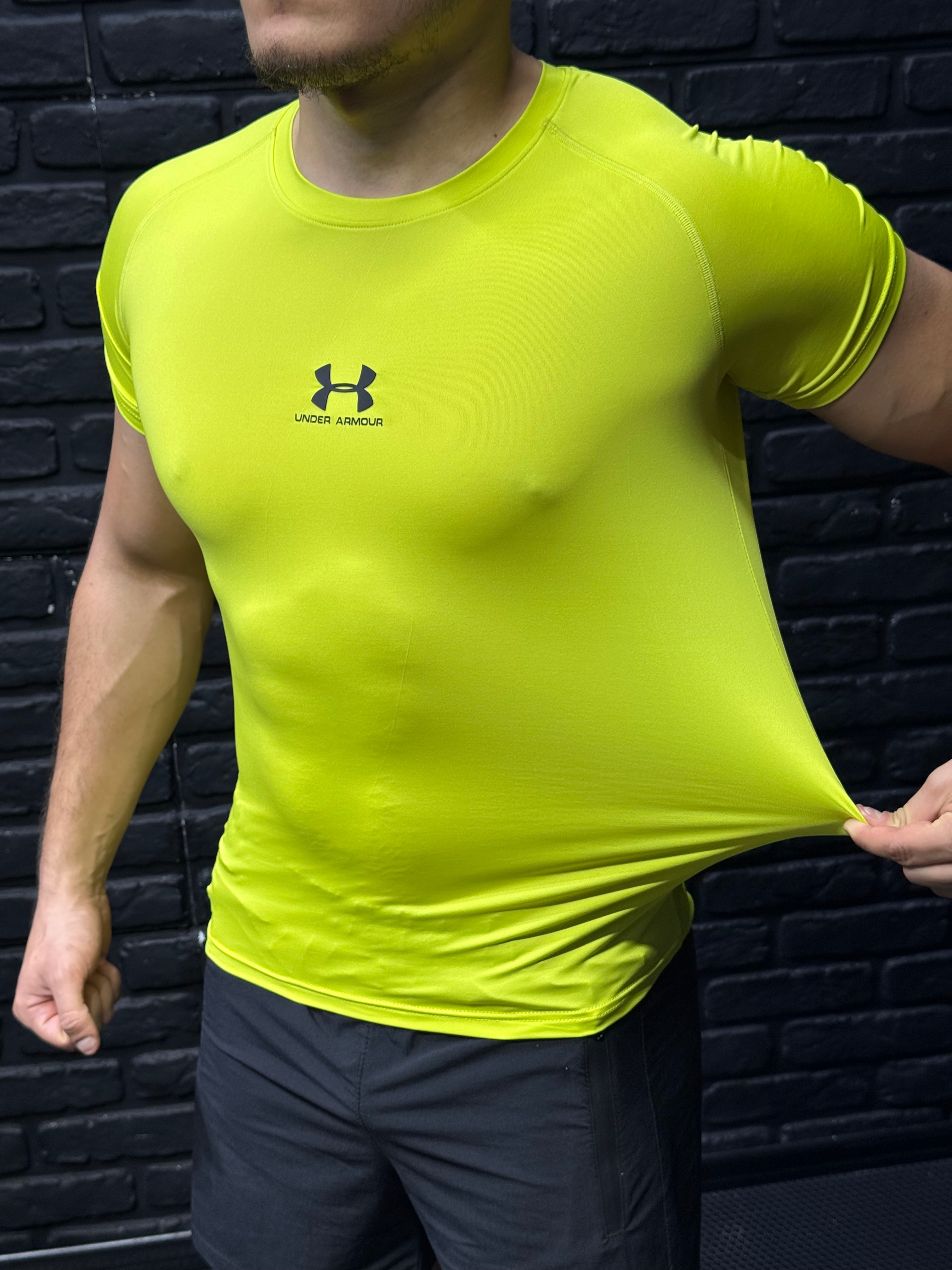 Under Armour Compression T-Shirt - Neon Sarı