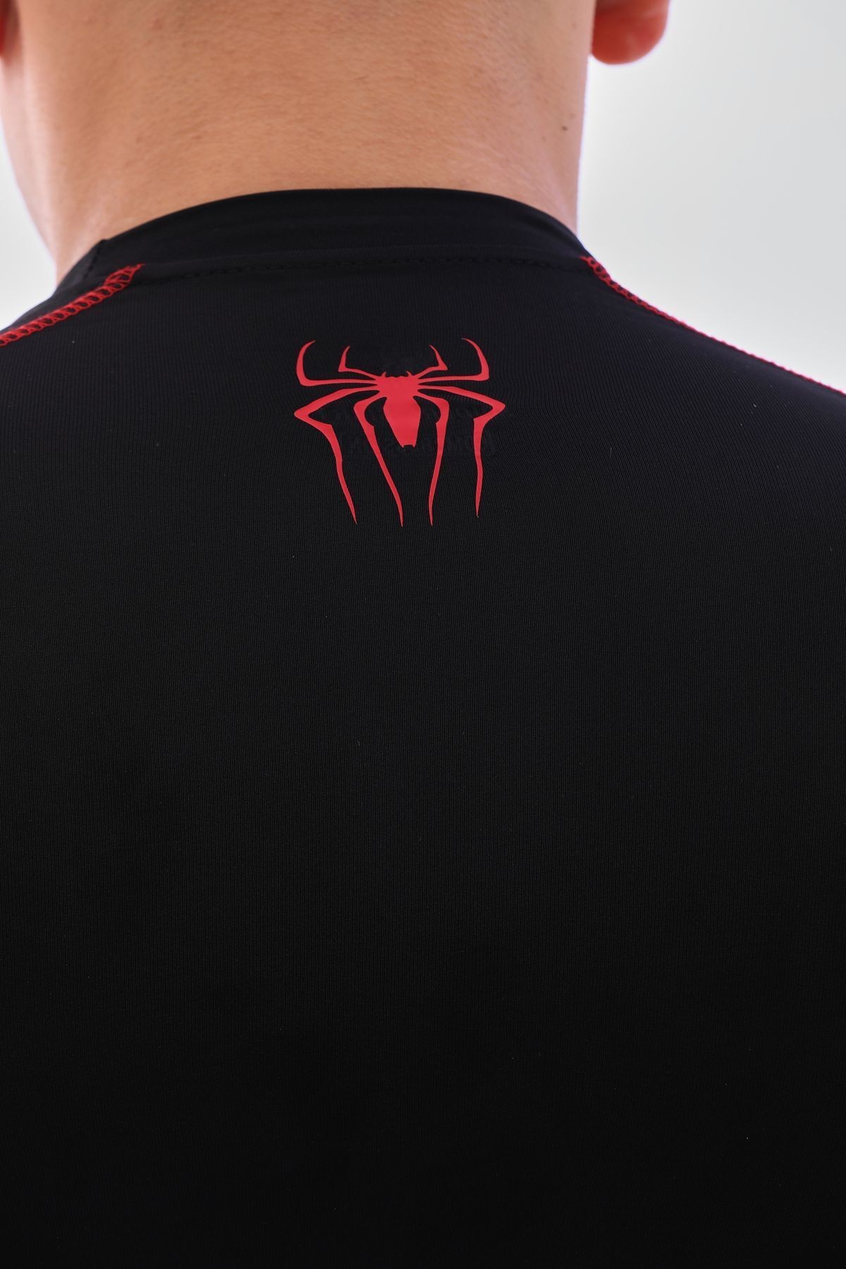 Uzun Kollu Erkek Compression Spor Body Spiderman Fit Esnek Tişört Spor Giyim