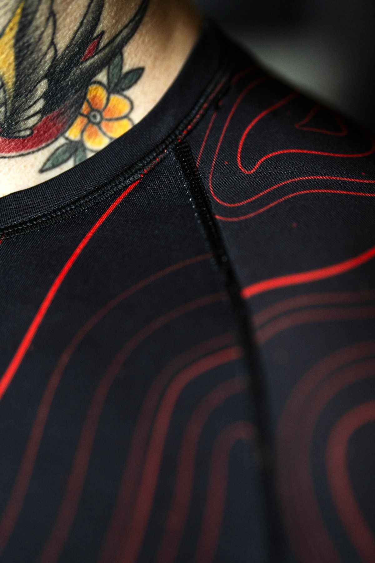 BreezyMax Red Wavy Compression Tshirt