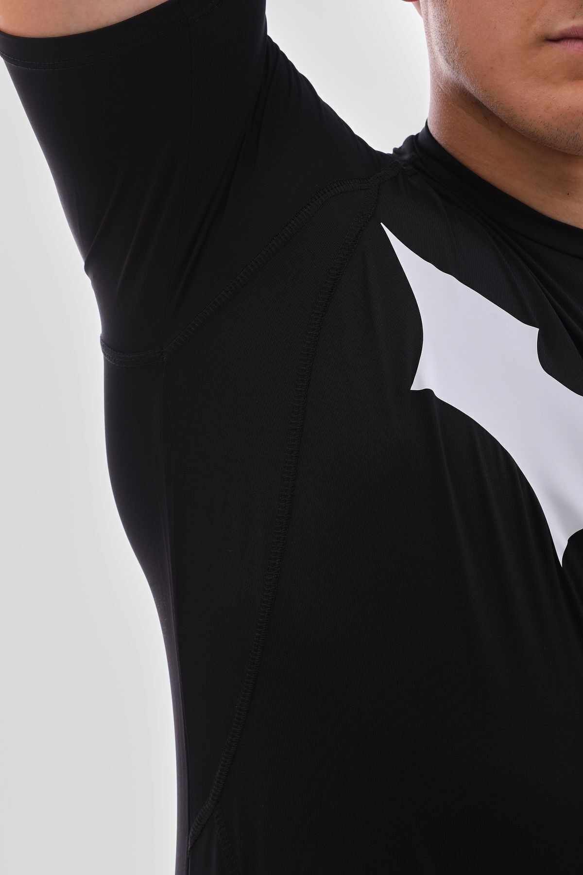 Erkek Compression Tişört Batman Baskılı Siyah Spor Body