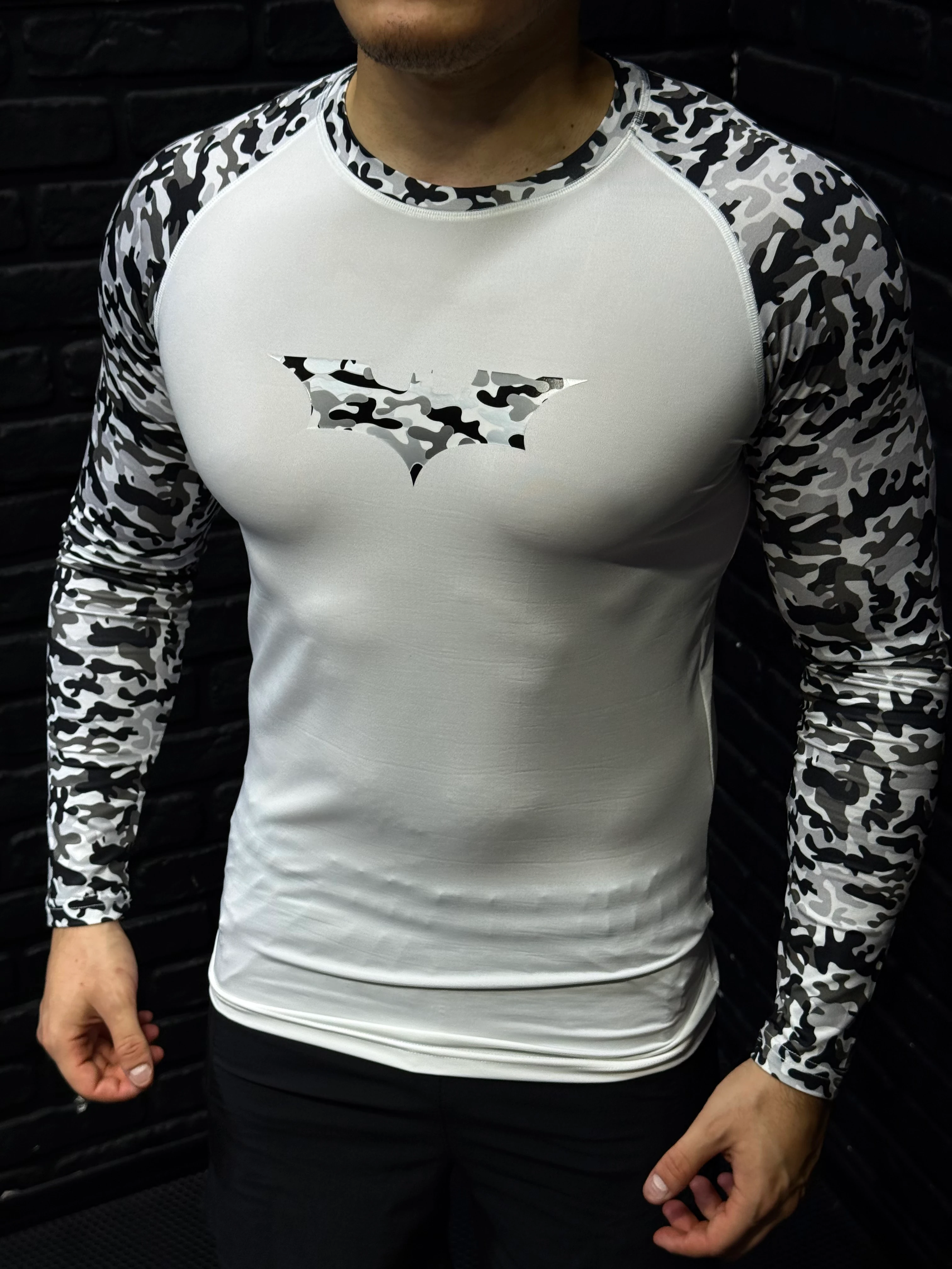 Batman Kamuflaj Compression Body  - Beyaz