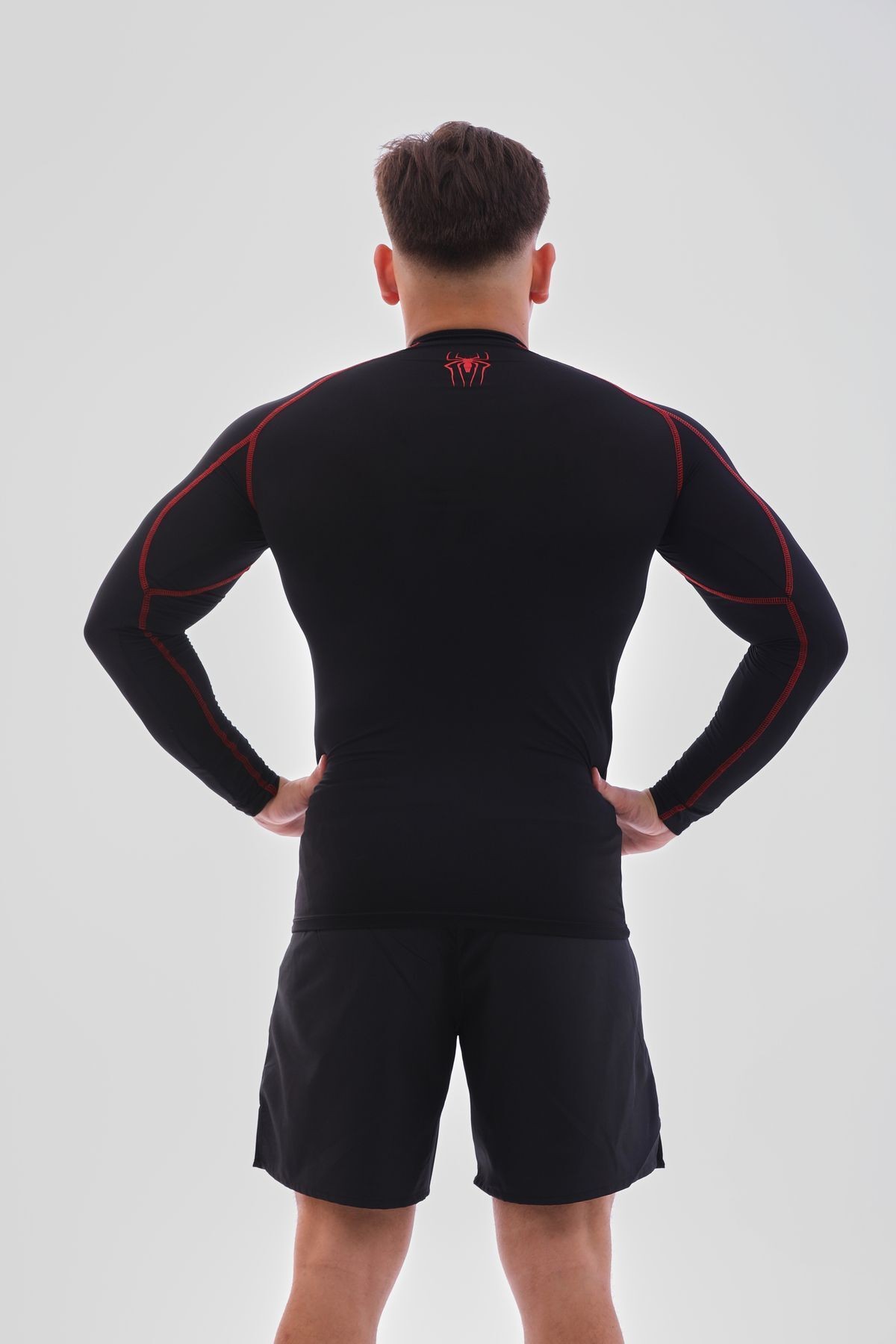 Uzun Kollu Erkek Compression Spor Body Spiderman Fit Esnek Tişört Spor Giyim