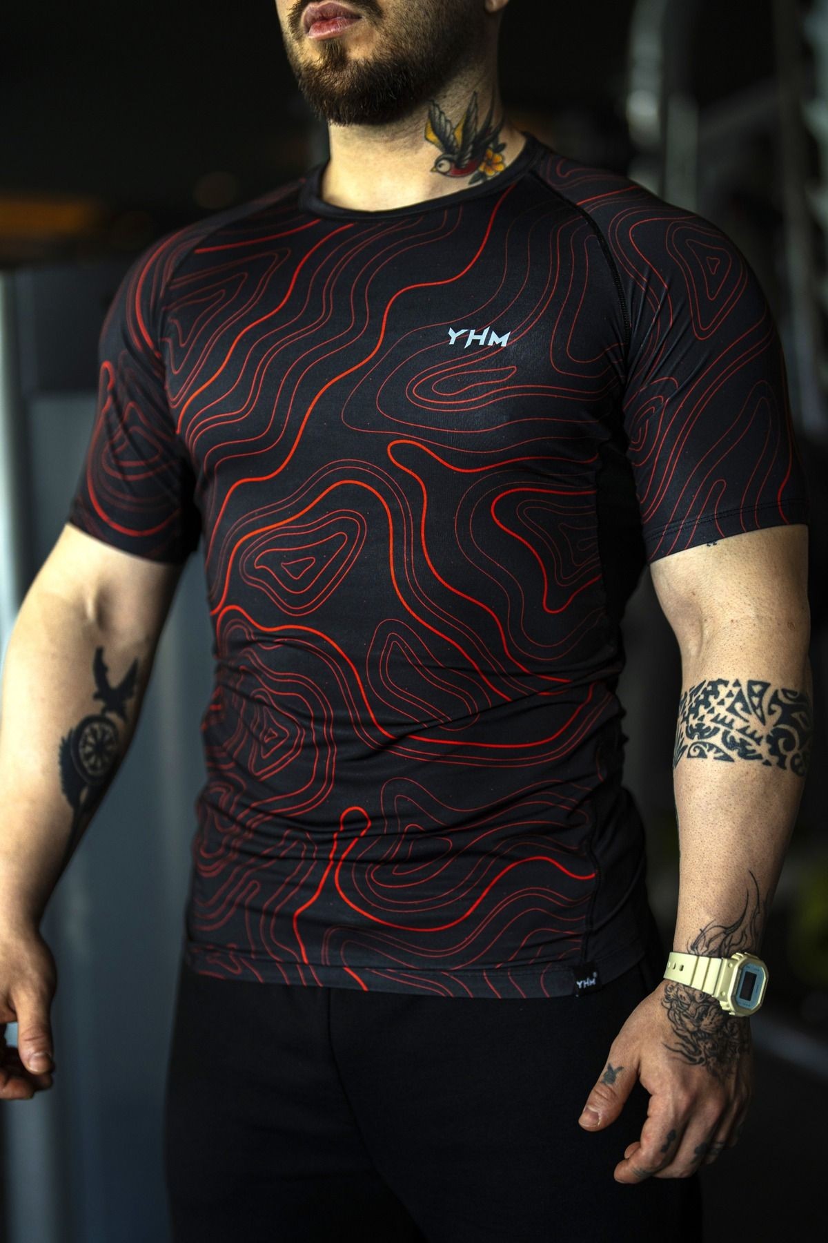 BreezyMax Red Wavy Compression Tshirt