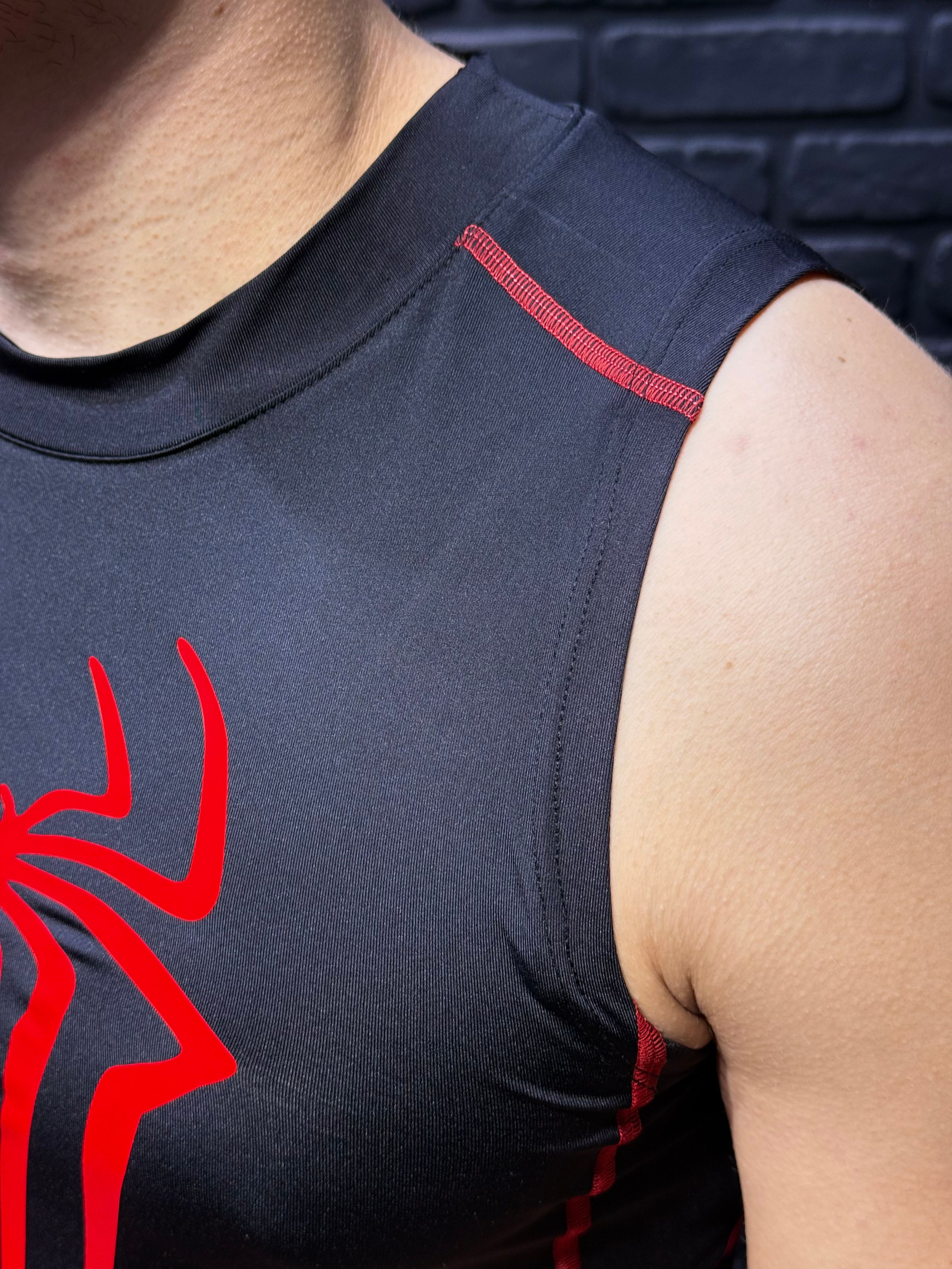 Spider Compression Atlet - Siyah - Kırmızı