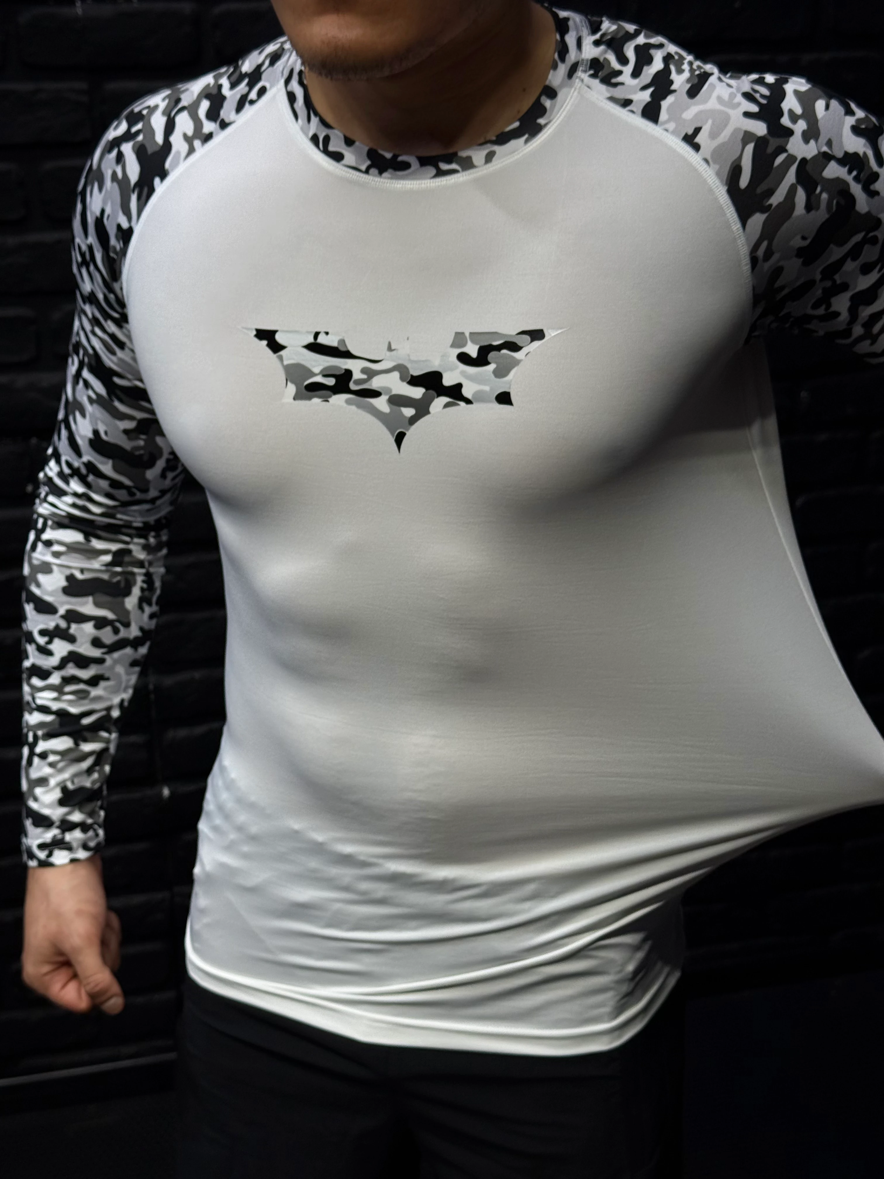 Batman Kamuflaj Compression Body  - Beyaz