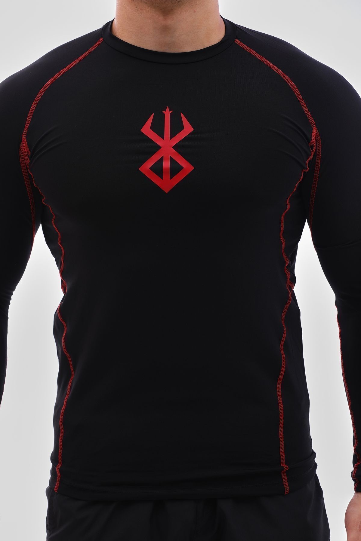 Erkek Spor Body Berserk Anime Compression T-shirt Fit Esnek