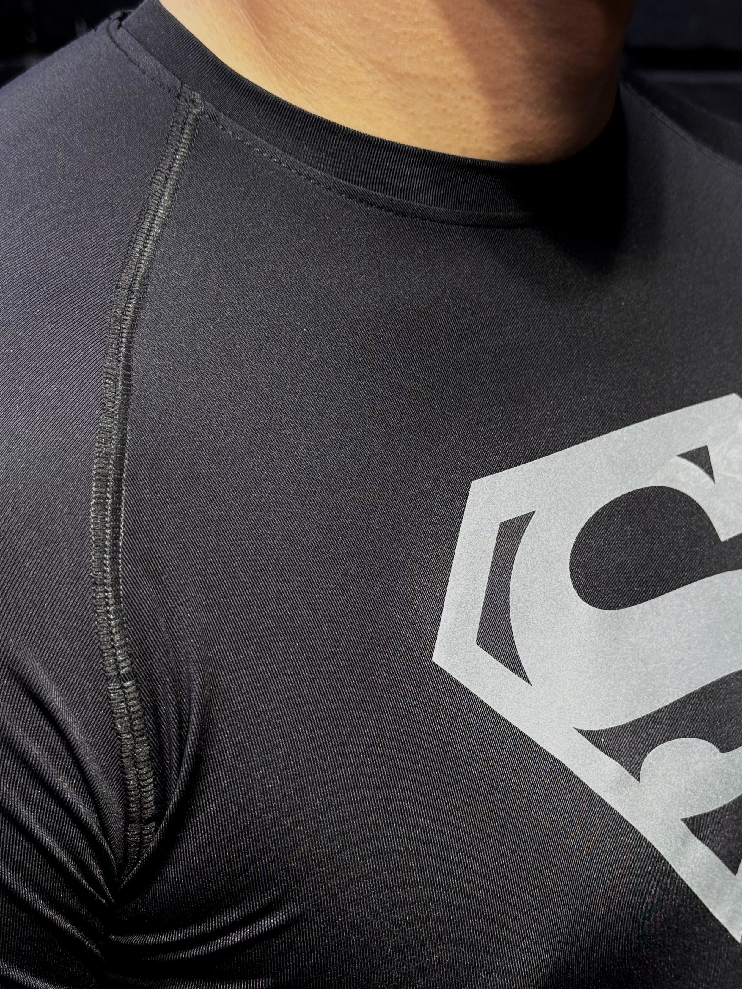 Superman Siyah Compression T-Shirt