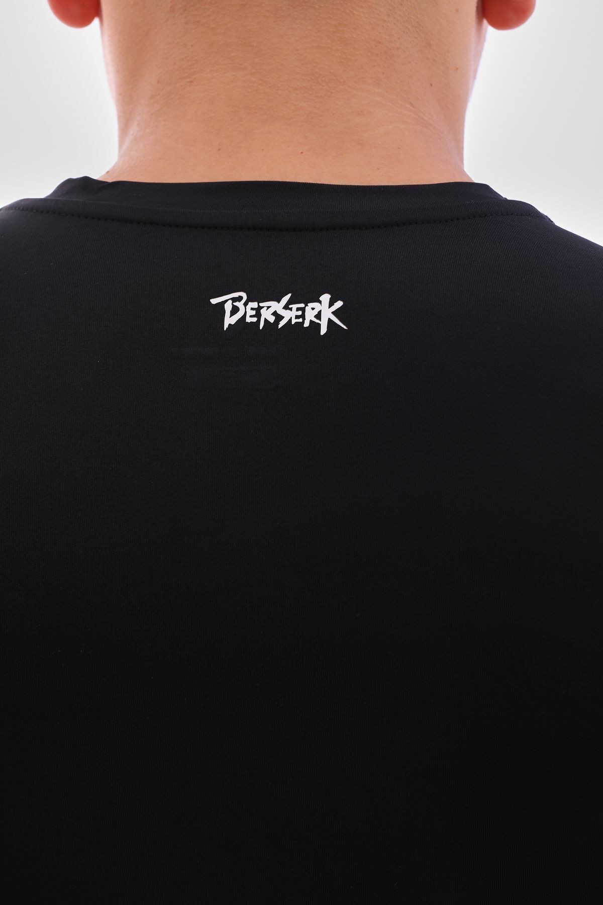 Sporcu Atlet Süper Esnek Kolsuz Fitness Tank Top Siyah Berserk Baskılı