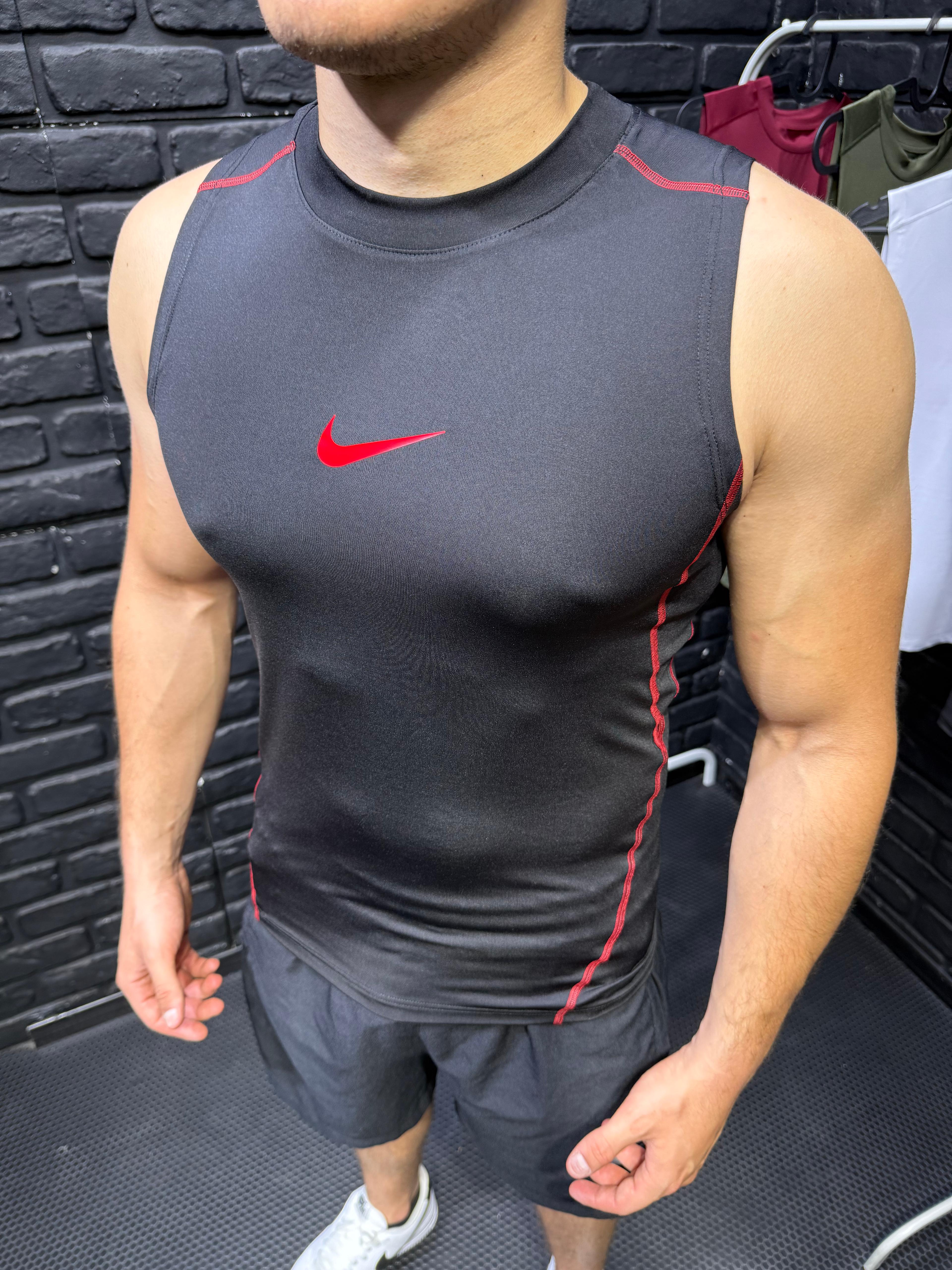 Nike Compression Atlet - Siyah - Kırmızı
