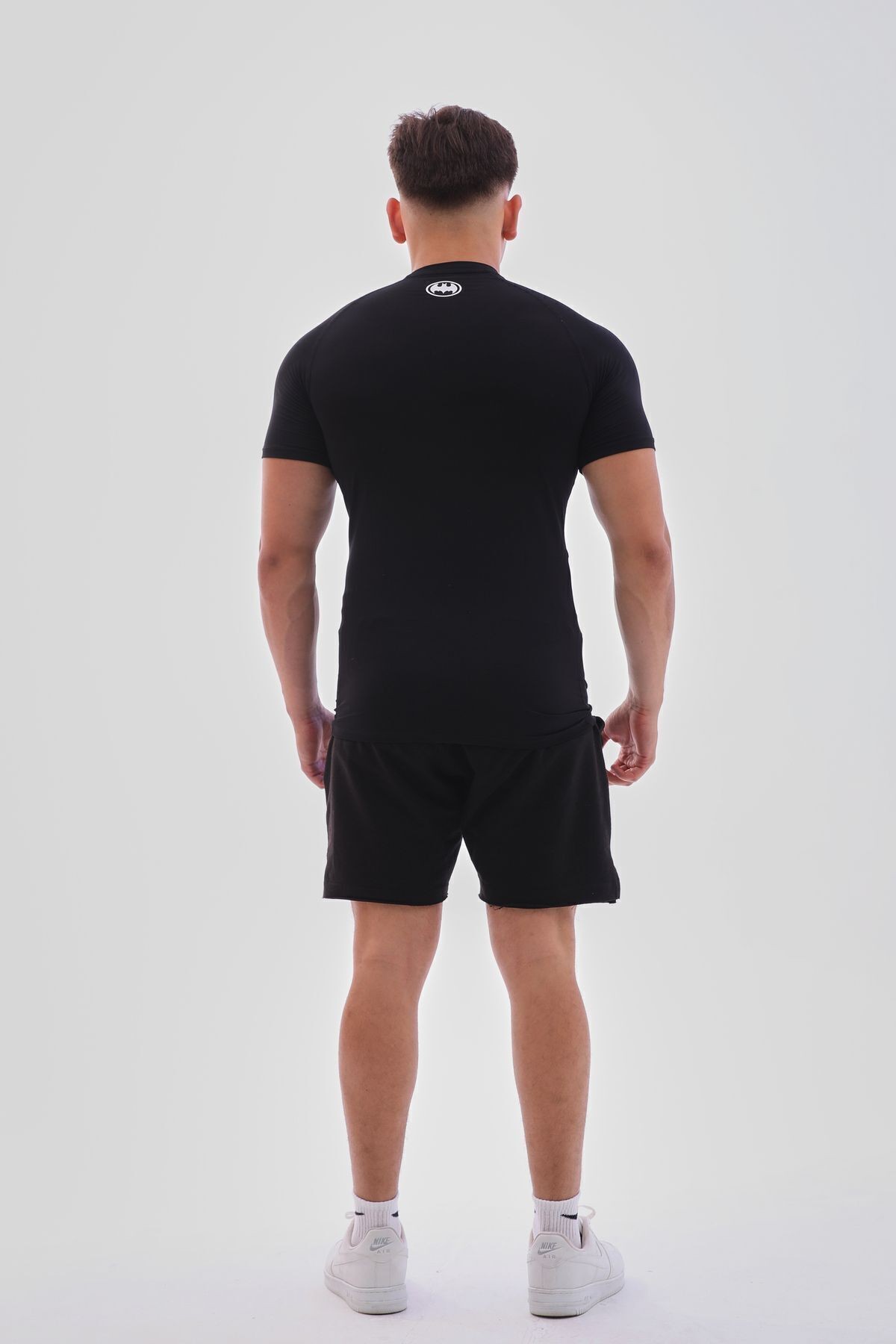 Erkek Compression Tişört Batman Baskılı Siyah Spor Body