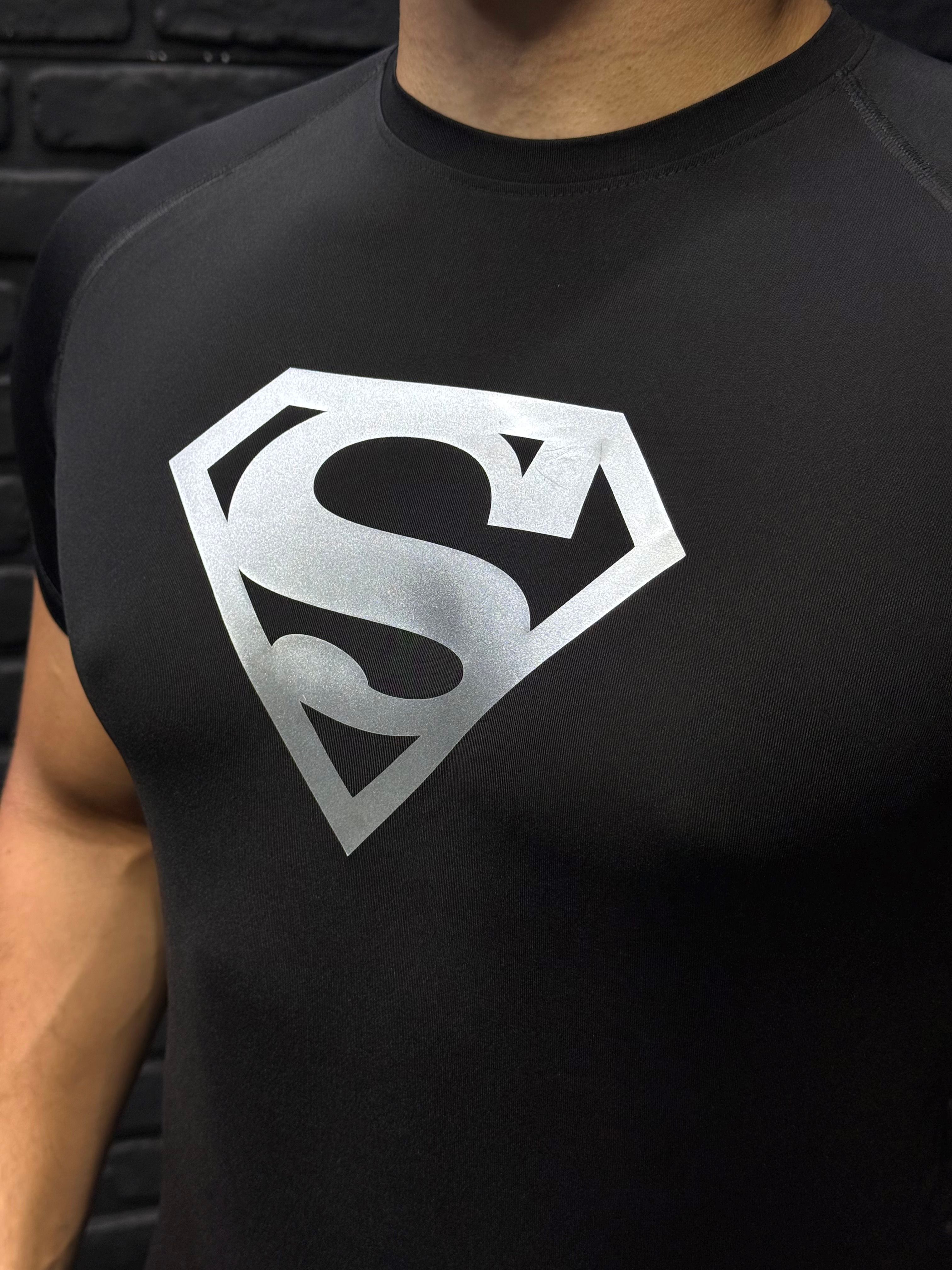 Superman Siyah Compression T-Shirt