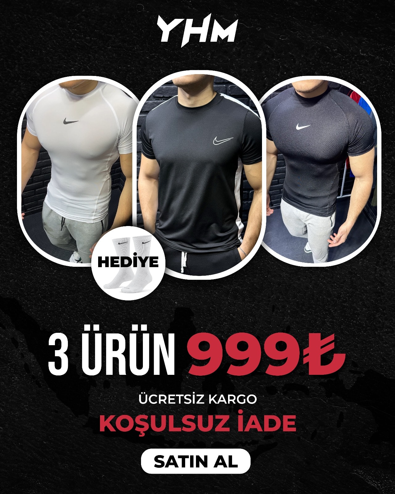 Nike Tişört Seti 3 Lü Paket