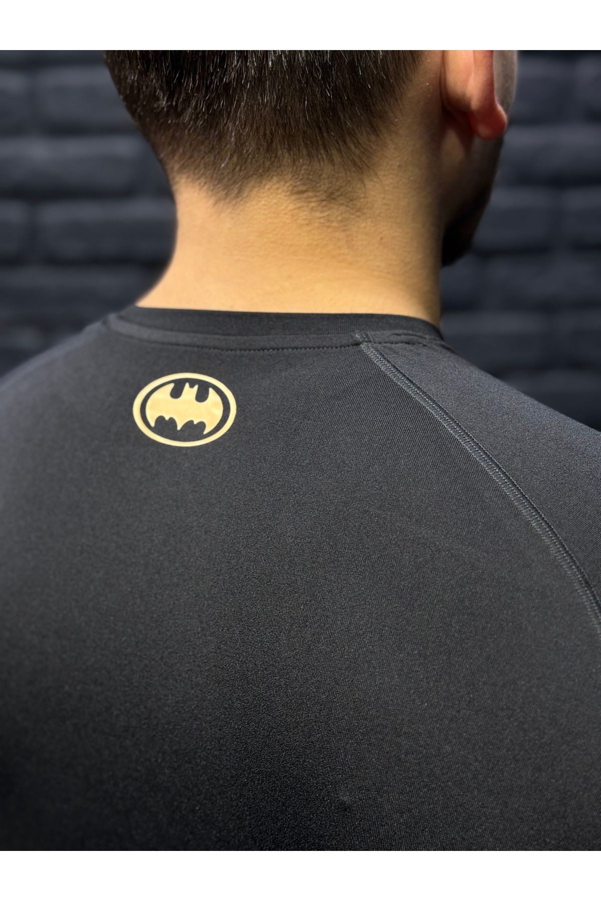 Uzun Kollu Compression Altın Baskılı Body Tshirt