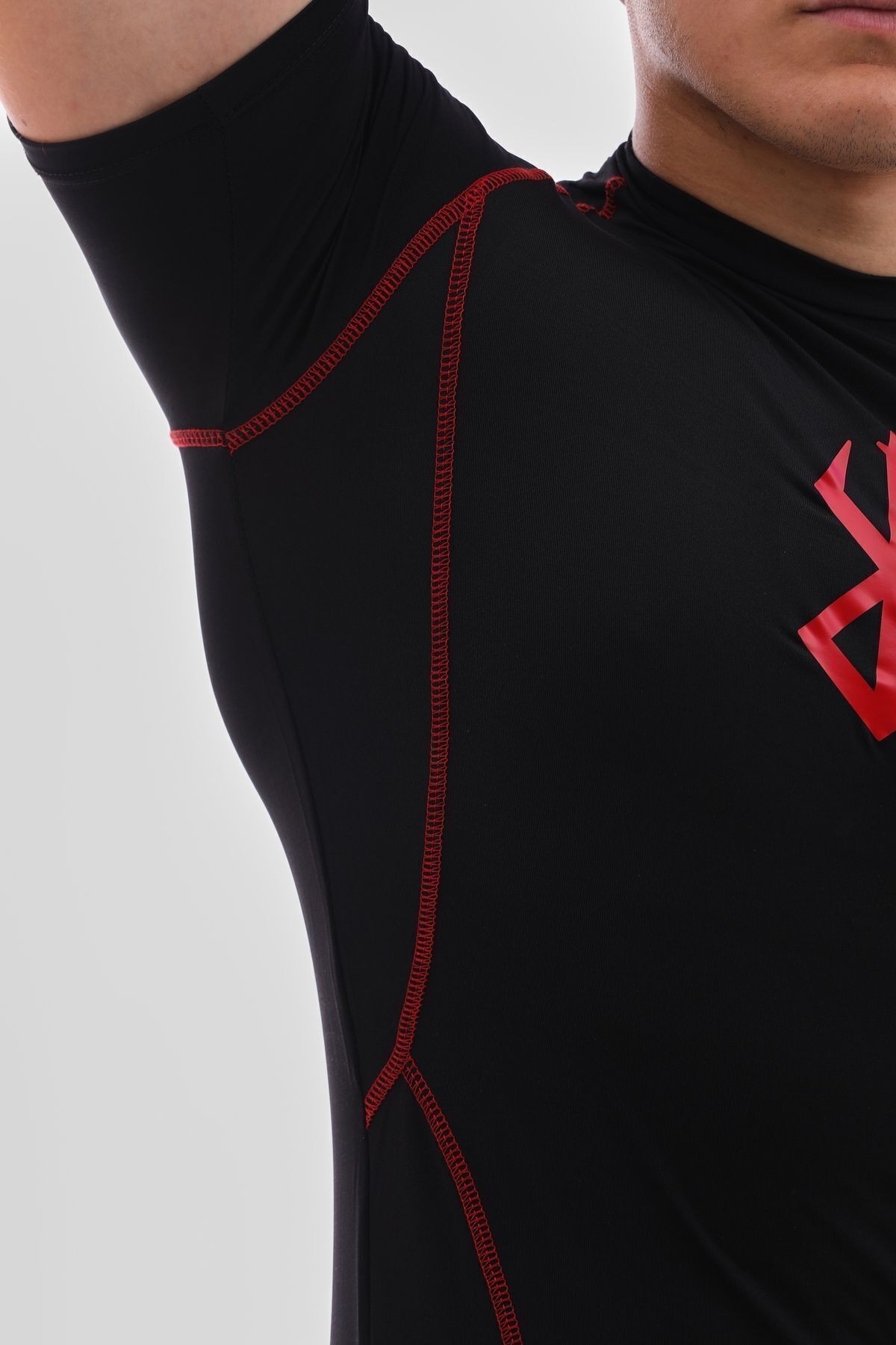 Anime Berserk Compression Tişört Fit Spor Siyah