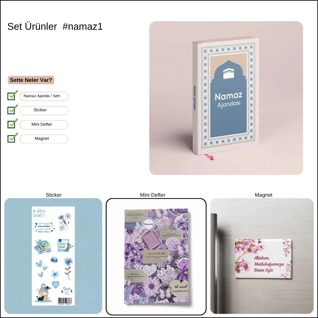 Set Ürünler / Namaz Ajandası Seti