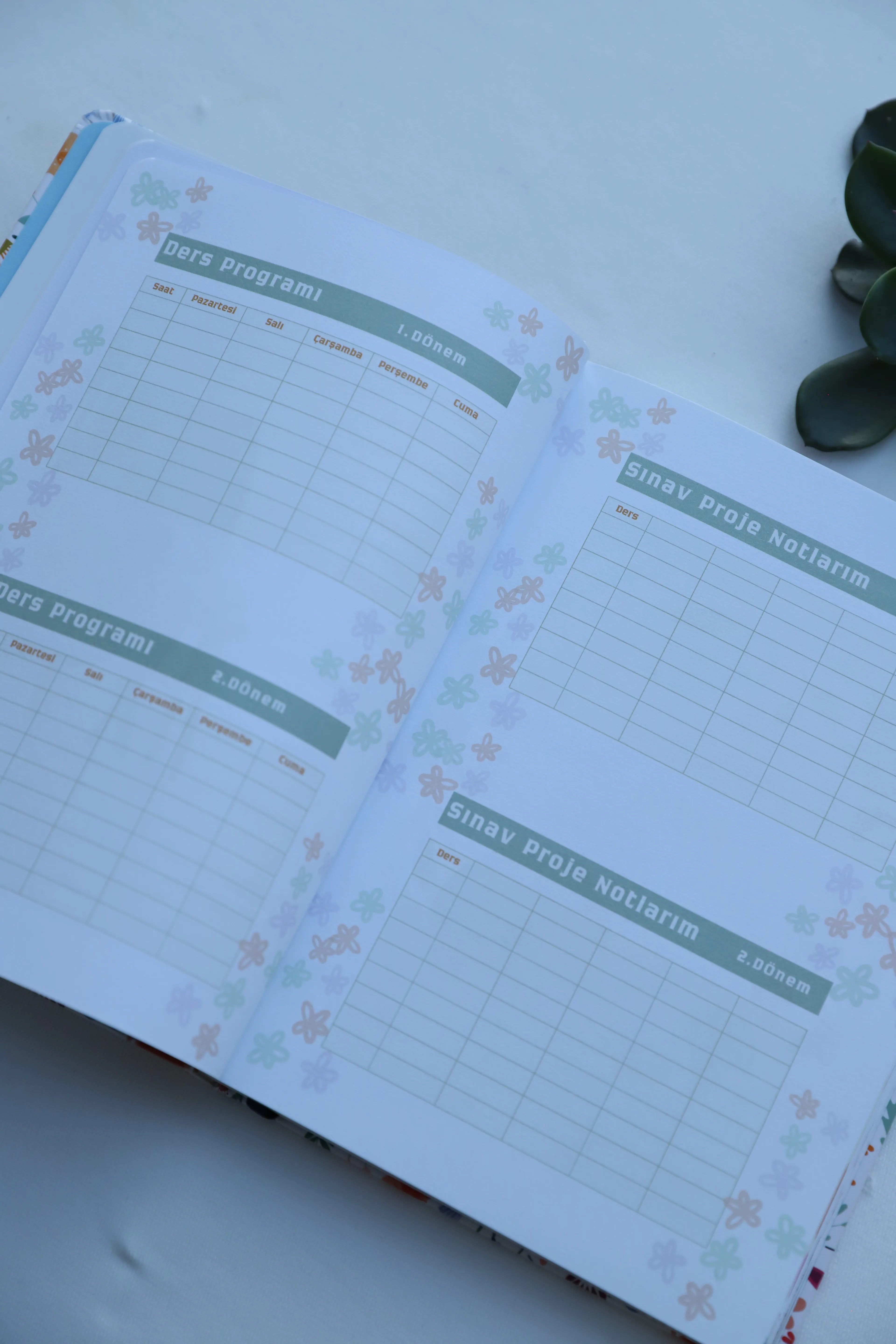 Planlama Defteri - Tarihli Ajanda 2026 - Renkli Desen