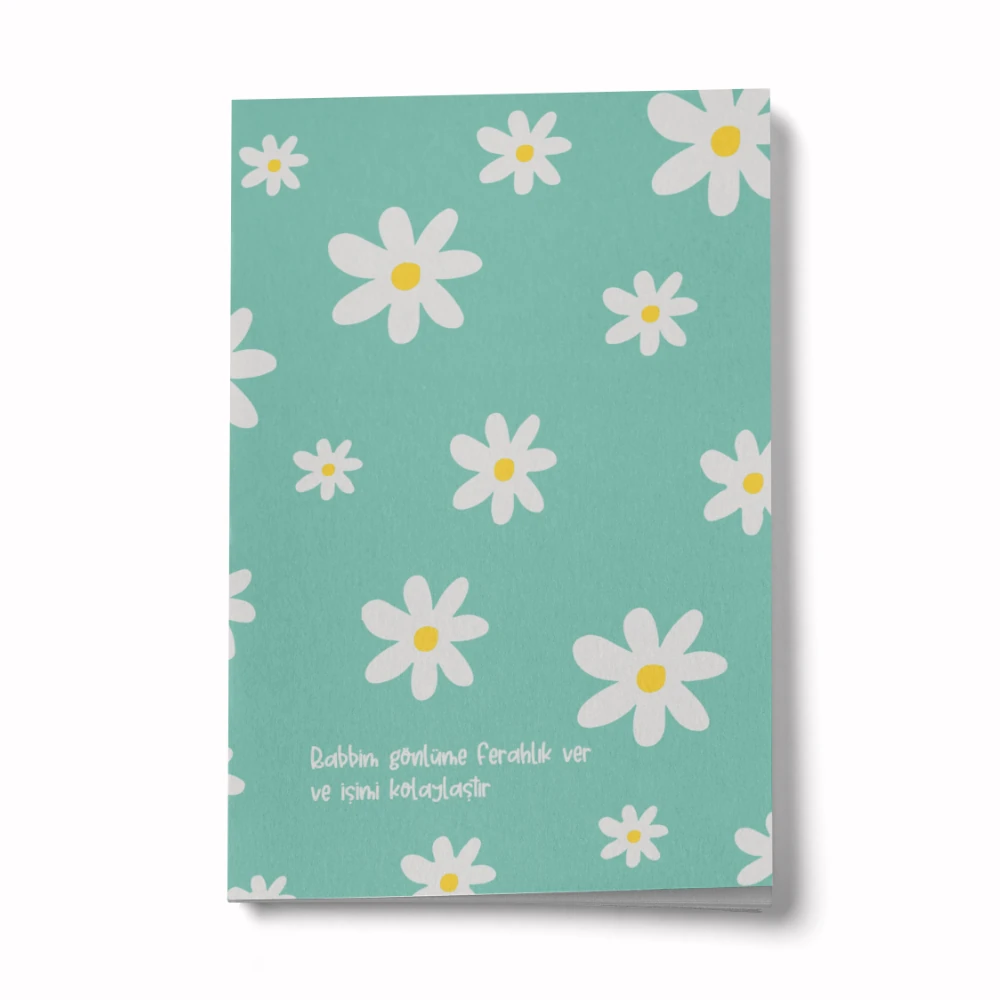 Mini Defter / papatya - yeşil