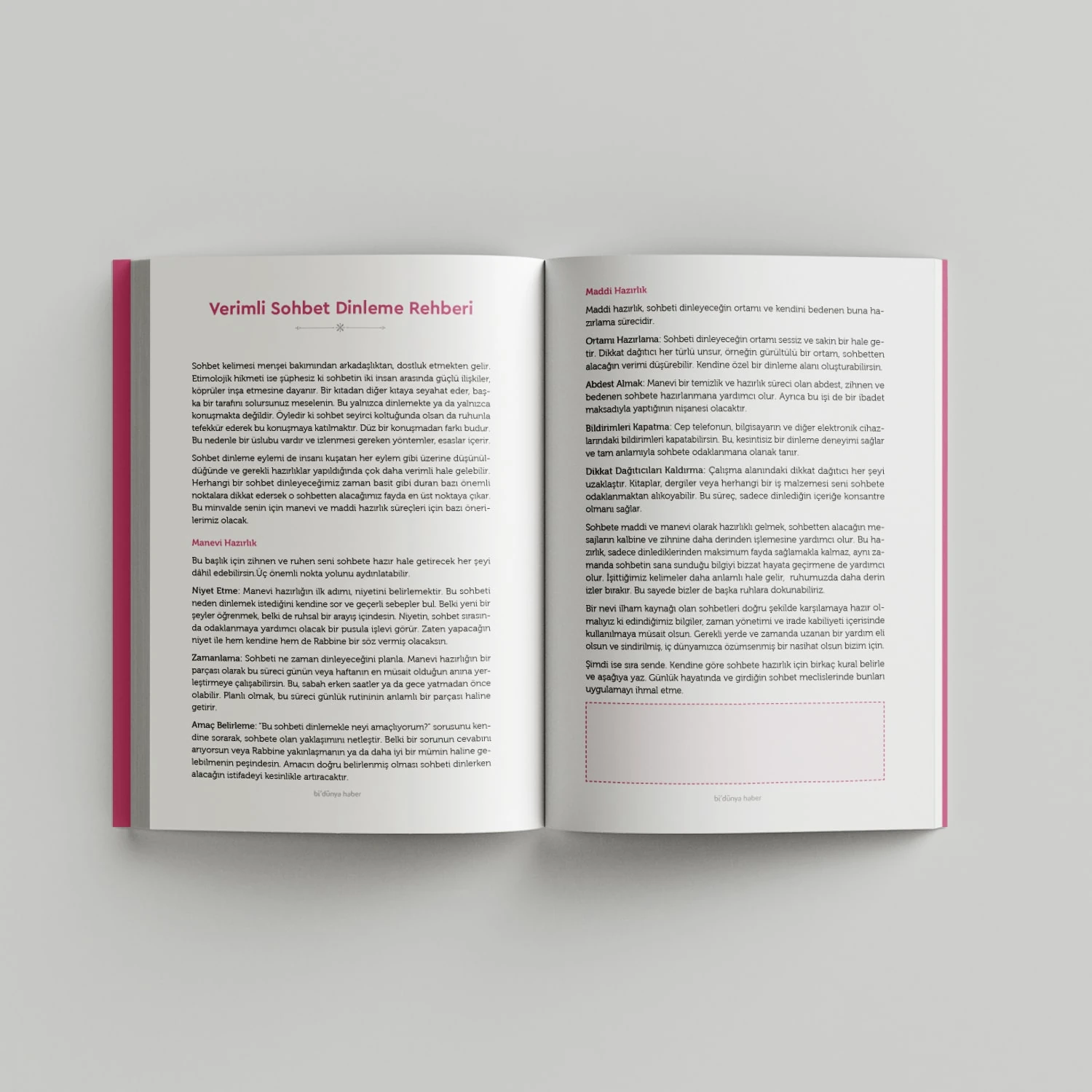 Sohbet Ajandası / Mor / Sert Kapak (Bi' Dünya Store)