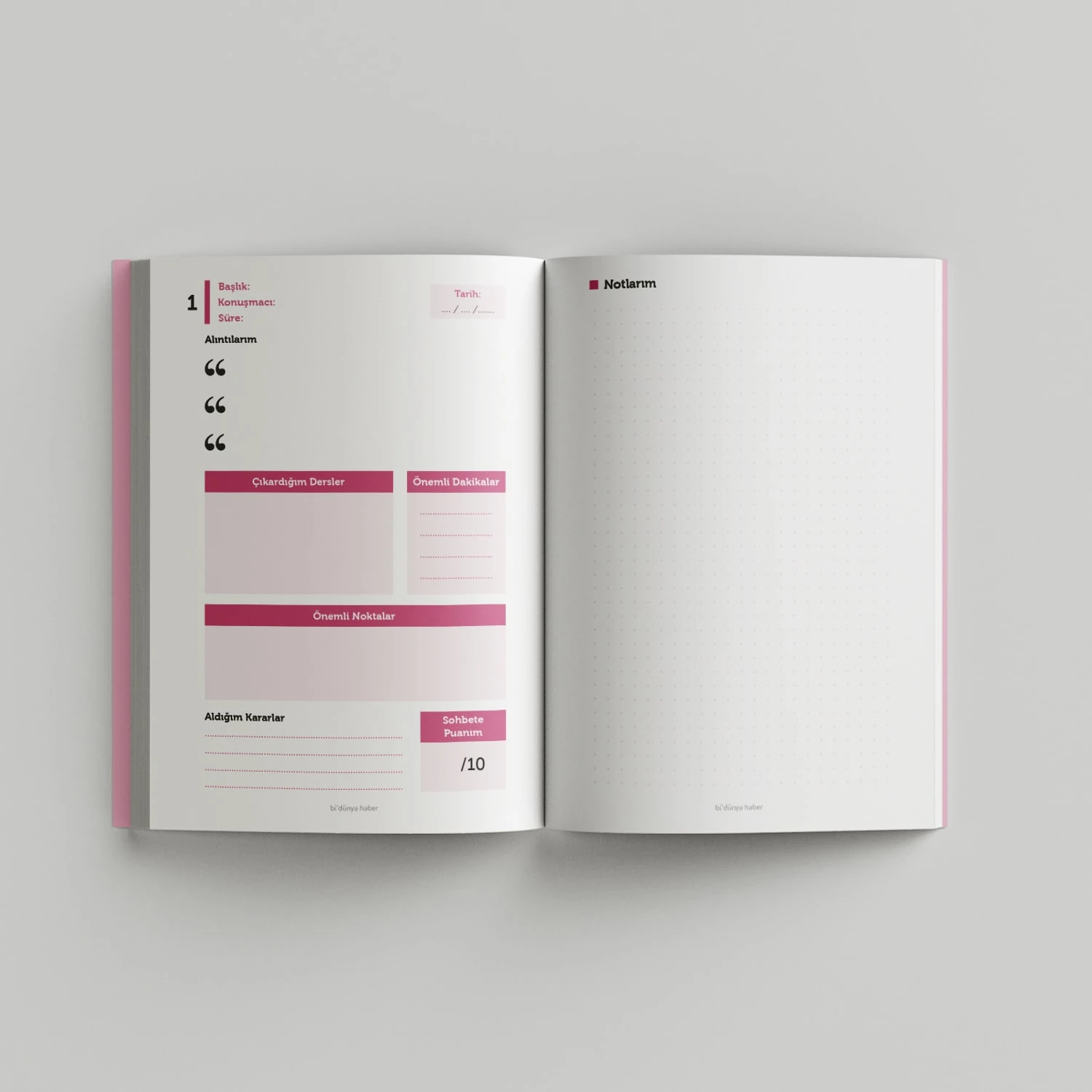 Sohbet Ajandası / Yeşil / Sert Kapak (Bi' Dünya Store)