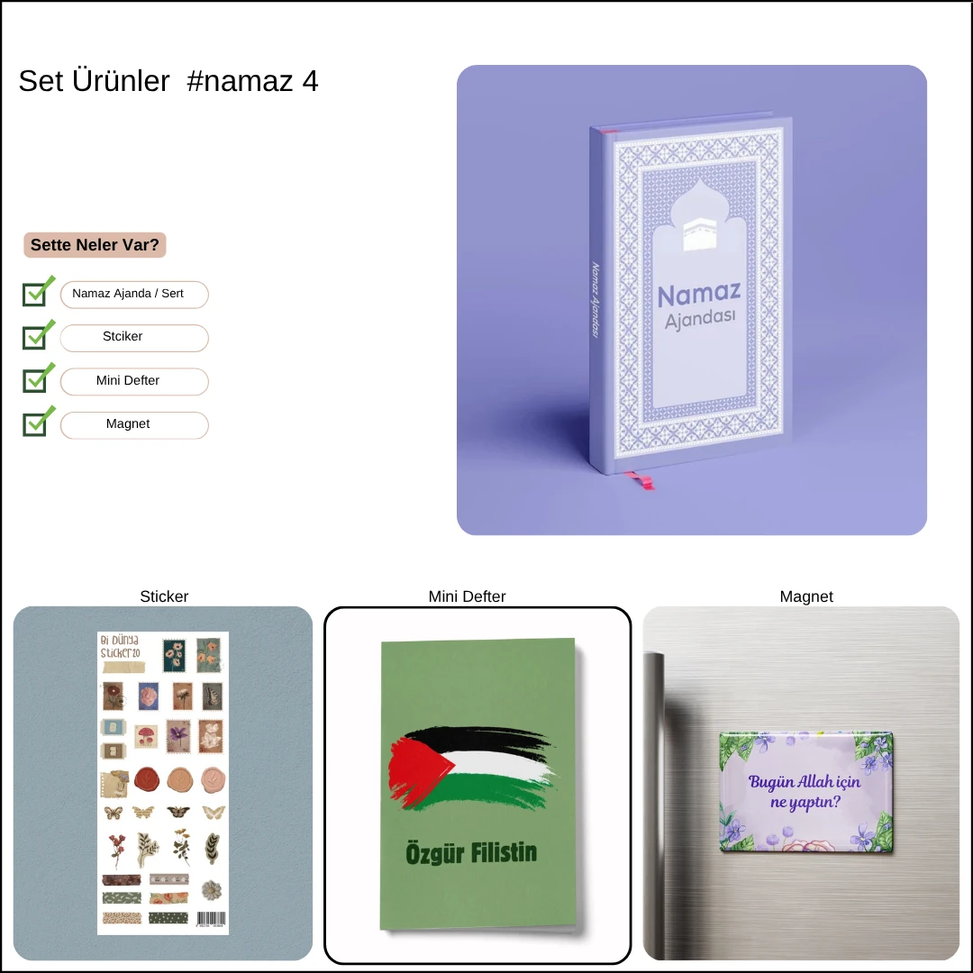 Set Ürünler / Namaz Ajandası Seti 4