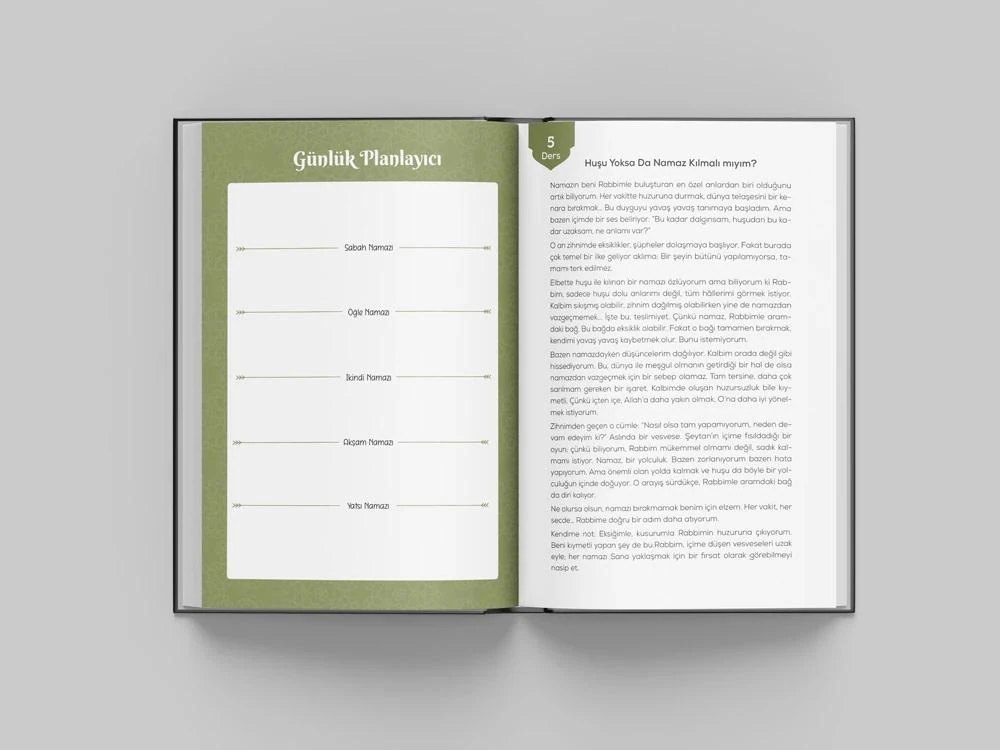 Namaz Ajandası / Bej / Sert Kapak (Bi'Dünya Store)