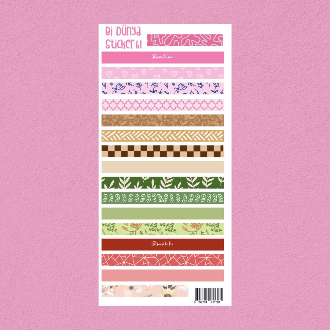 Sticker / 61 / Renkli Bantlar